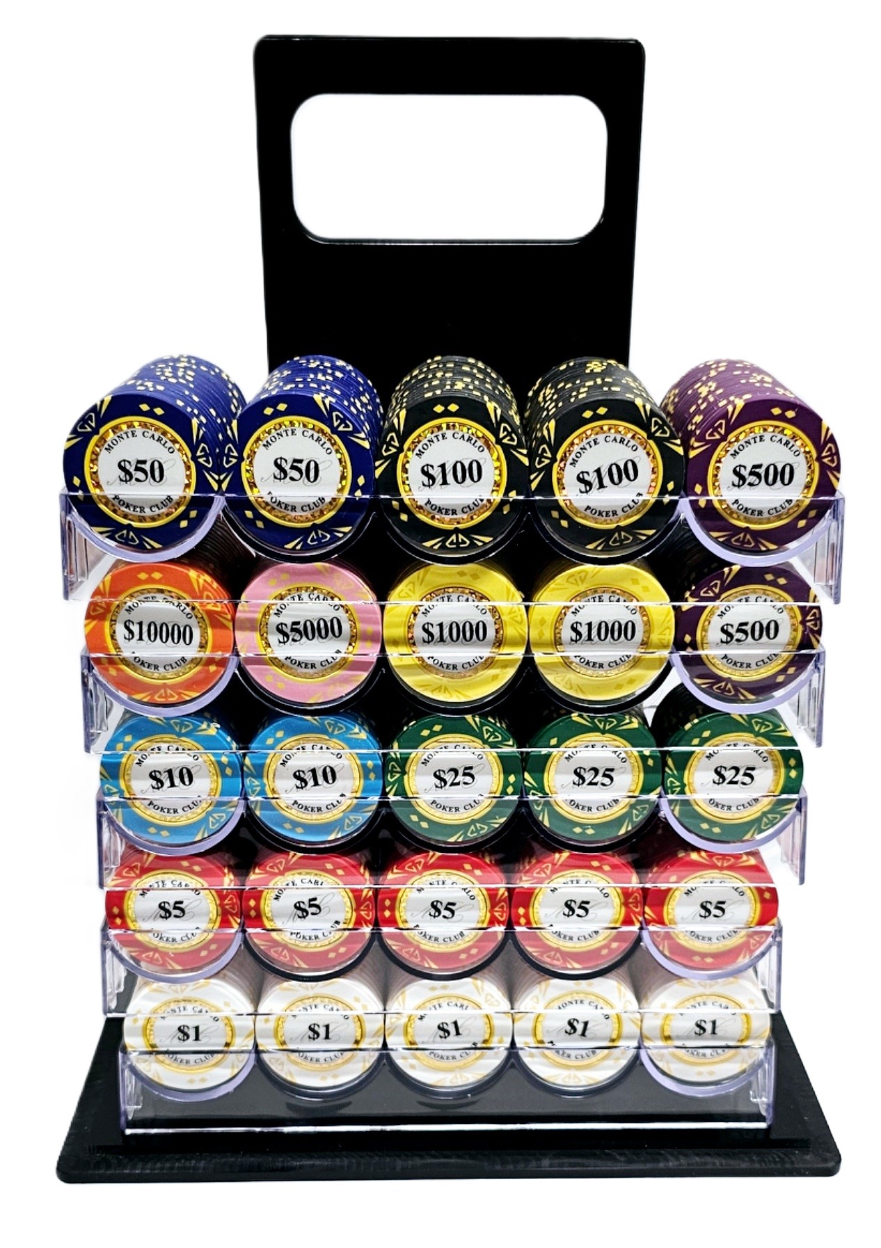1000pc Diamond Monte Carlo Chip Set-With Case