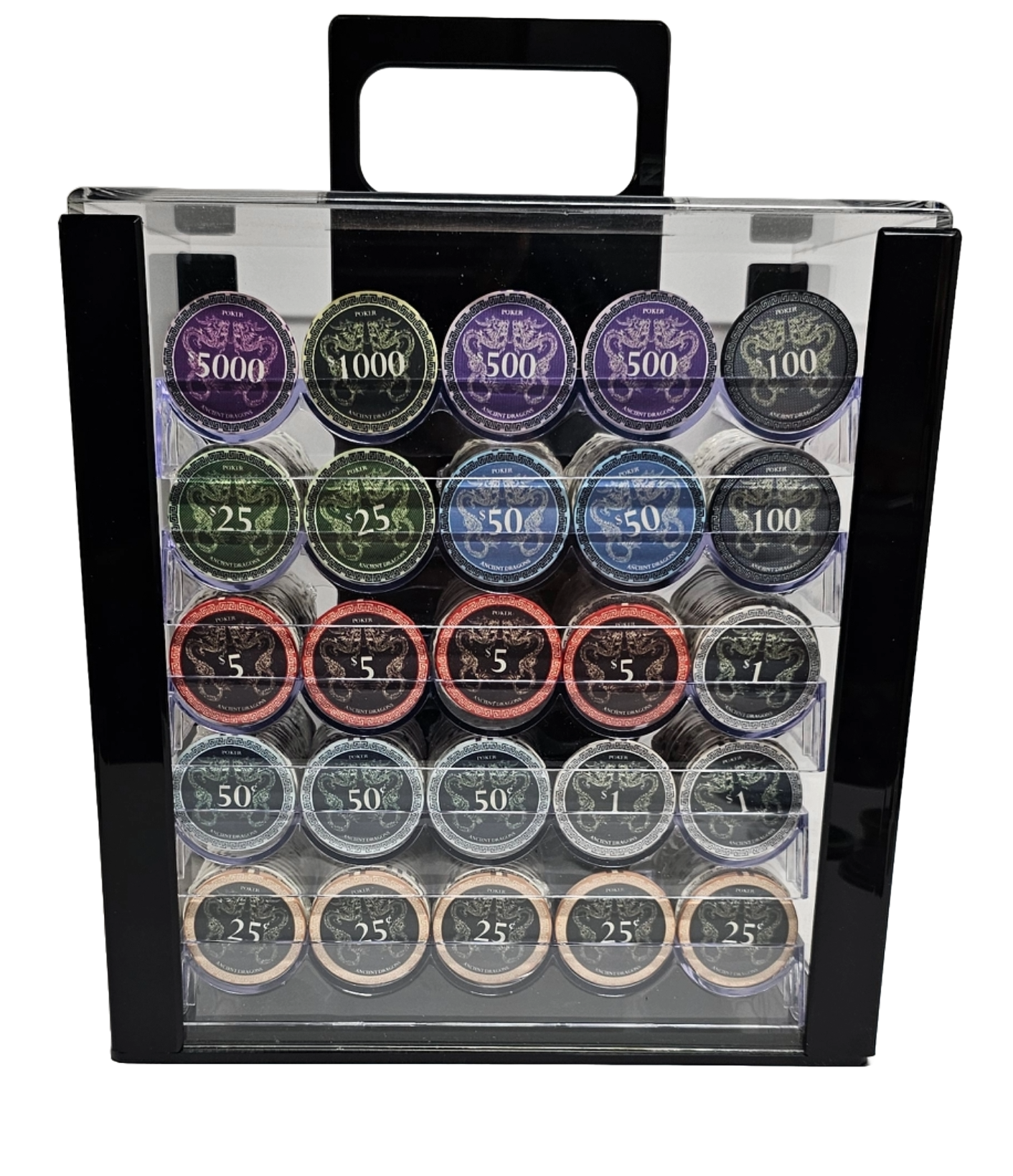 1000pc Ancient Dragons Chip Set/With Case 