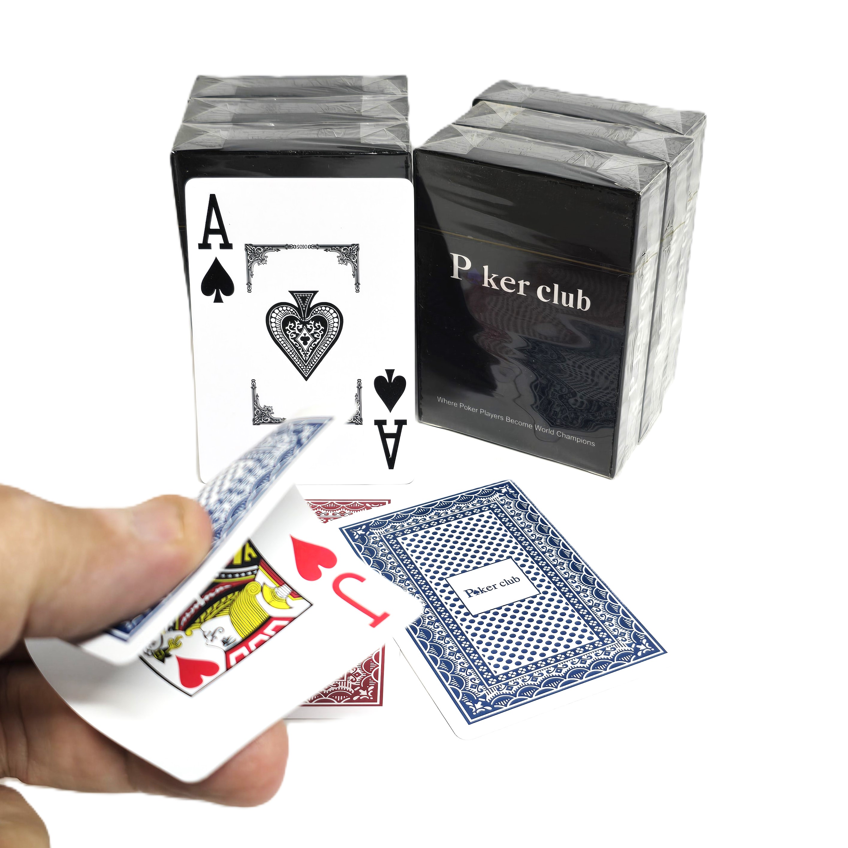 1 Blue Pack Poker Club Playing Cards (Jumbo Index)