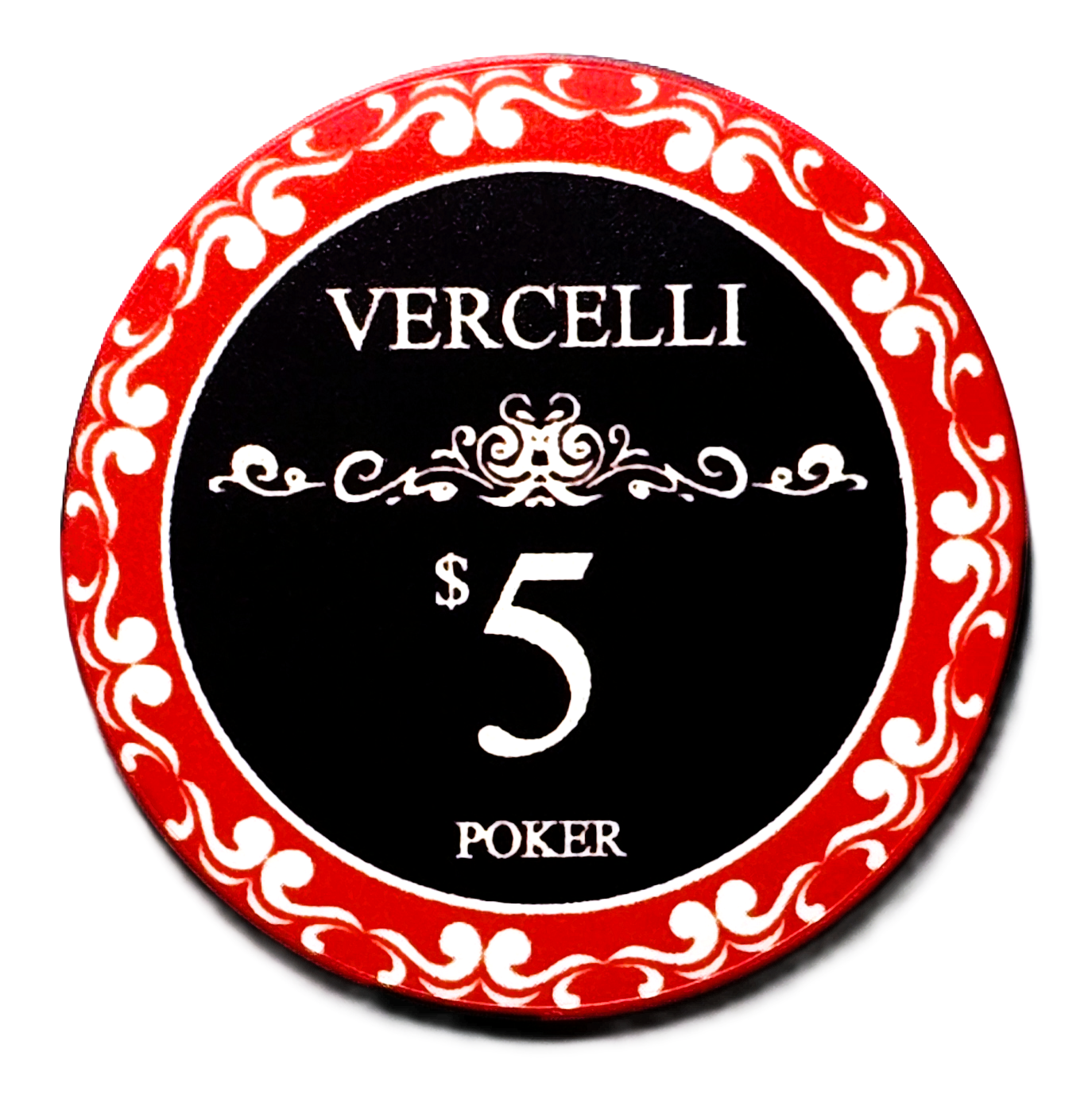 $5 Red Ceramic Vercelli 