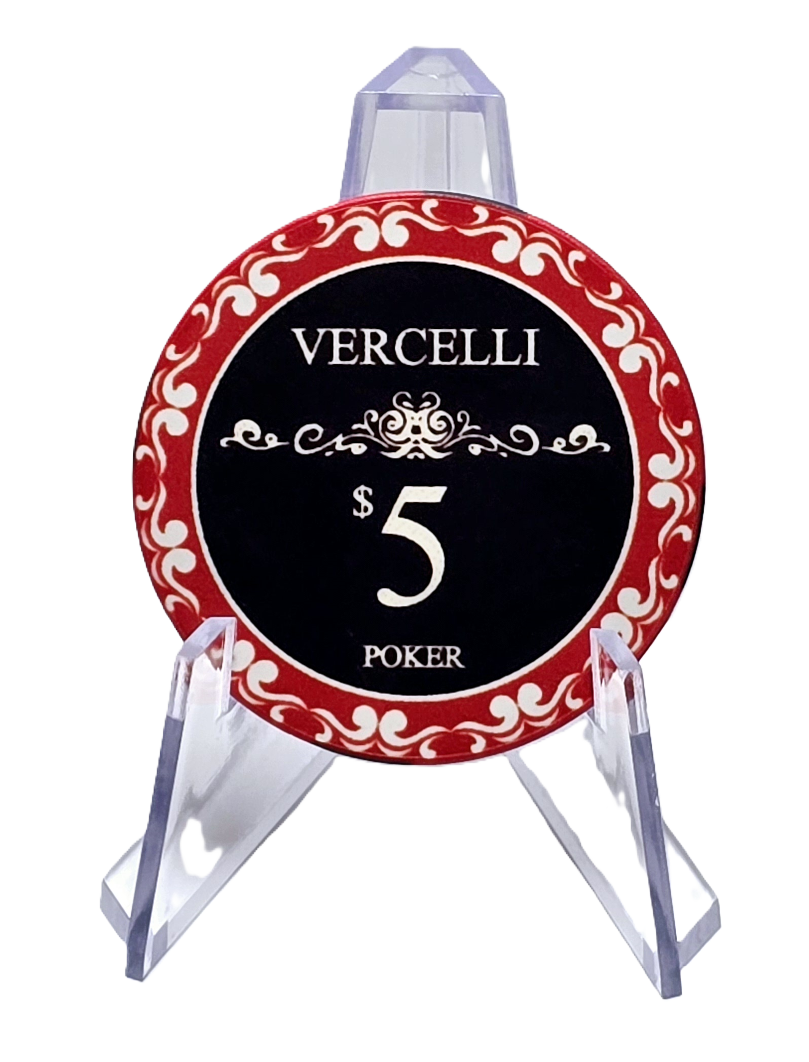 $5 Red Ceramic Vercelli 