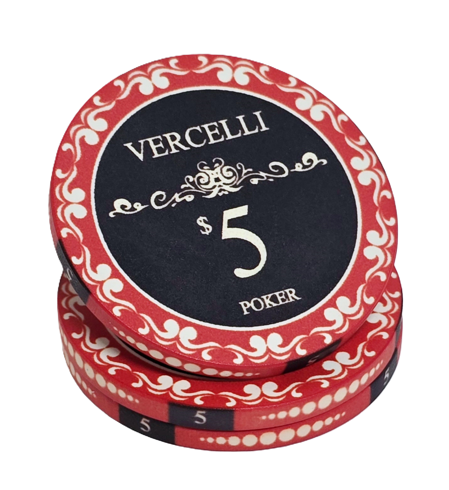 $5 Red Ceramic Vercelli 