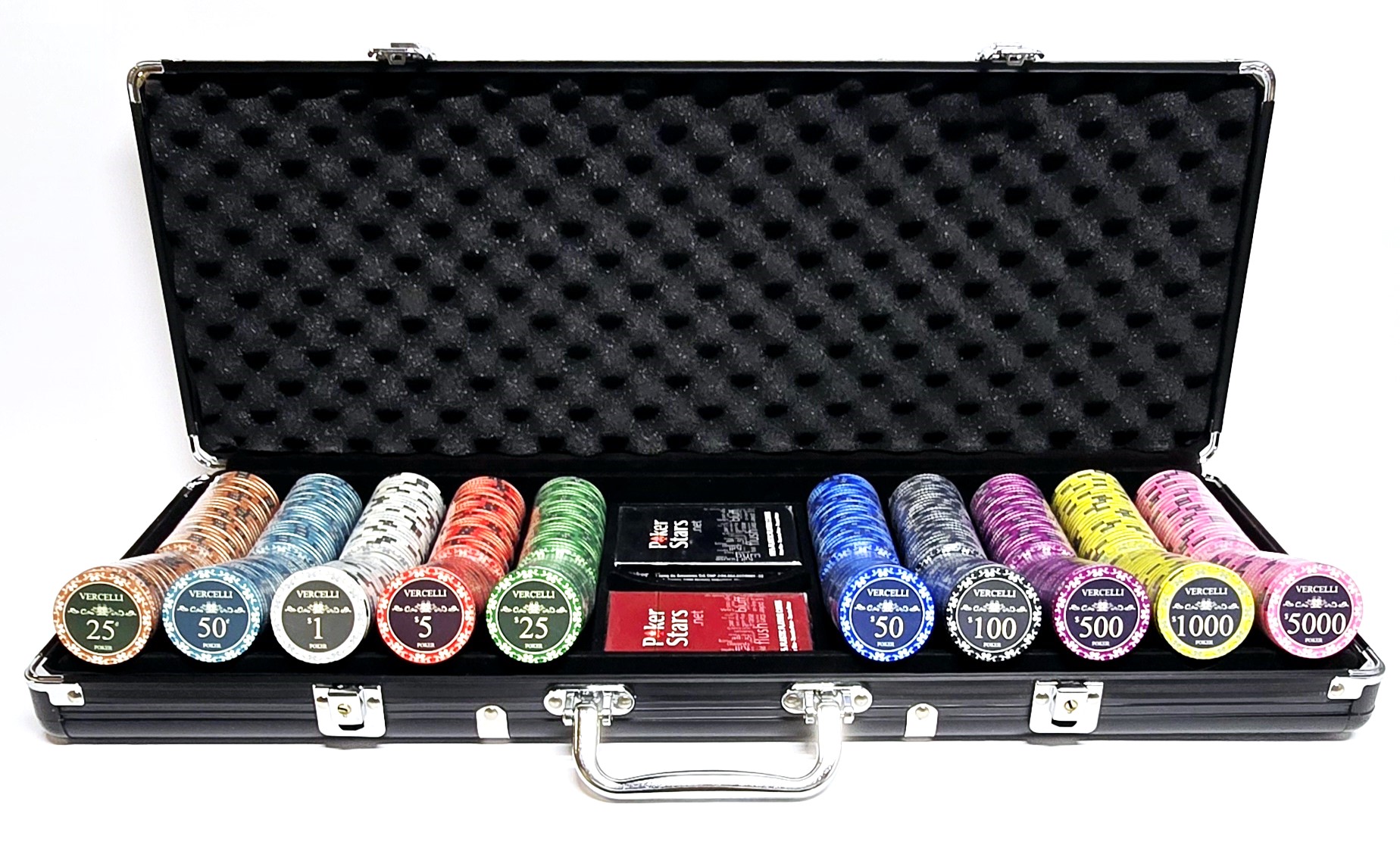 500pc - 10g Ceramic Vercelli Chip Set-With Case