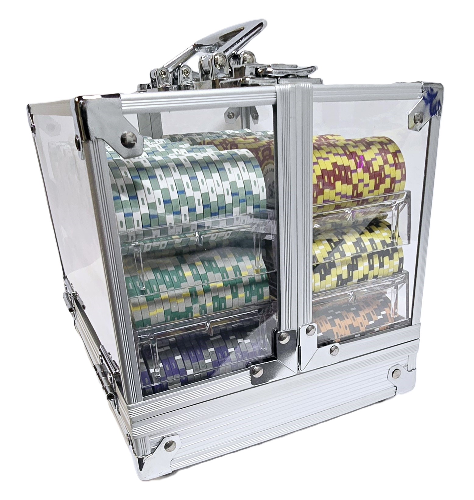 600pc 3-Tone Monte Carlo Clay Chip Set-Case Included 