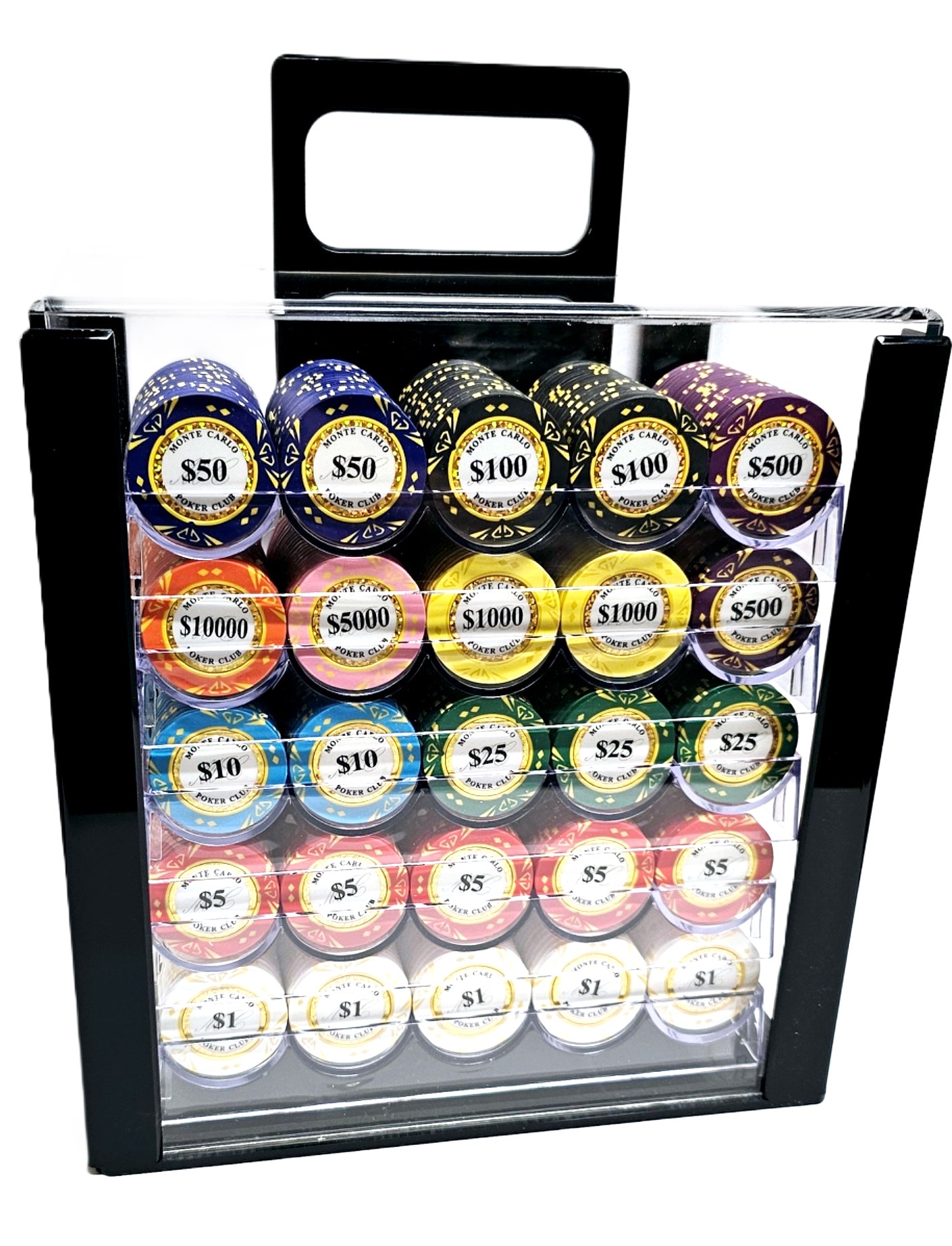 1000pc Diamond Monte Carlo Chip Set-With Case