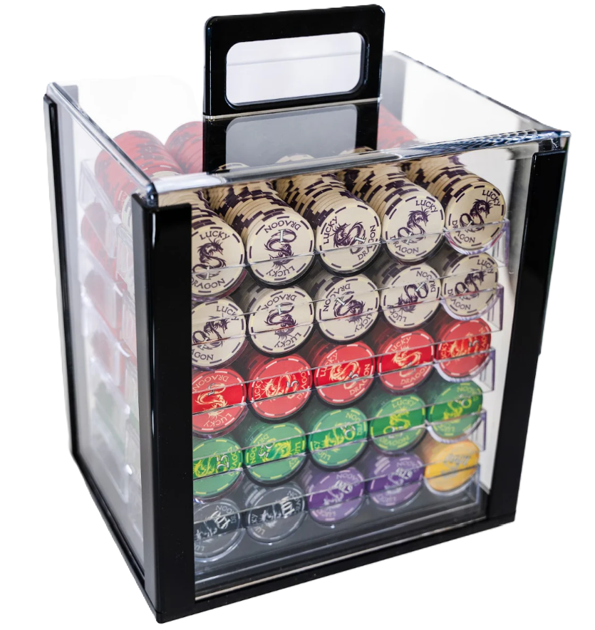 1000pc 10g Ceramic Lucky Dragon Chip Set-Case Included