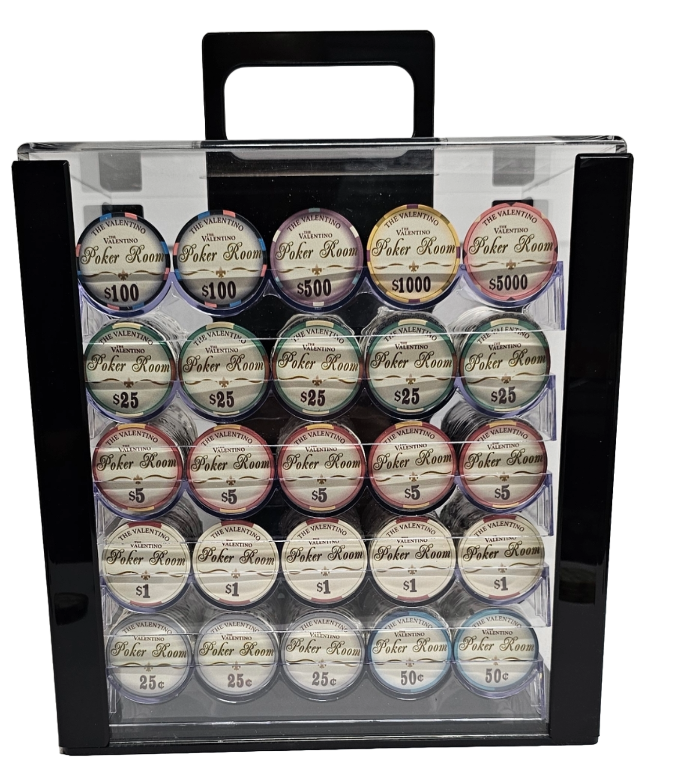 1000pc 10g Ceramic Valentino Chip Set-Case Included