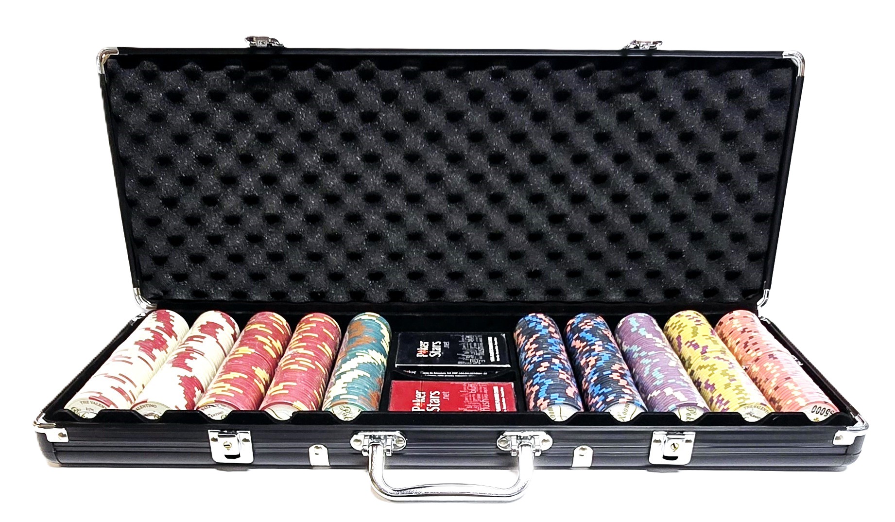 500pc 10g Ceramic Valentino Chip Set-Case Included