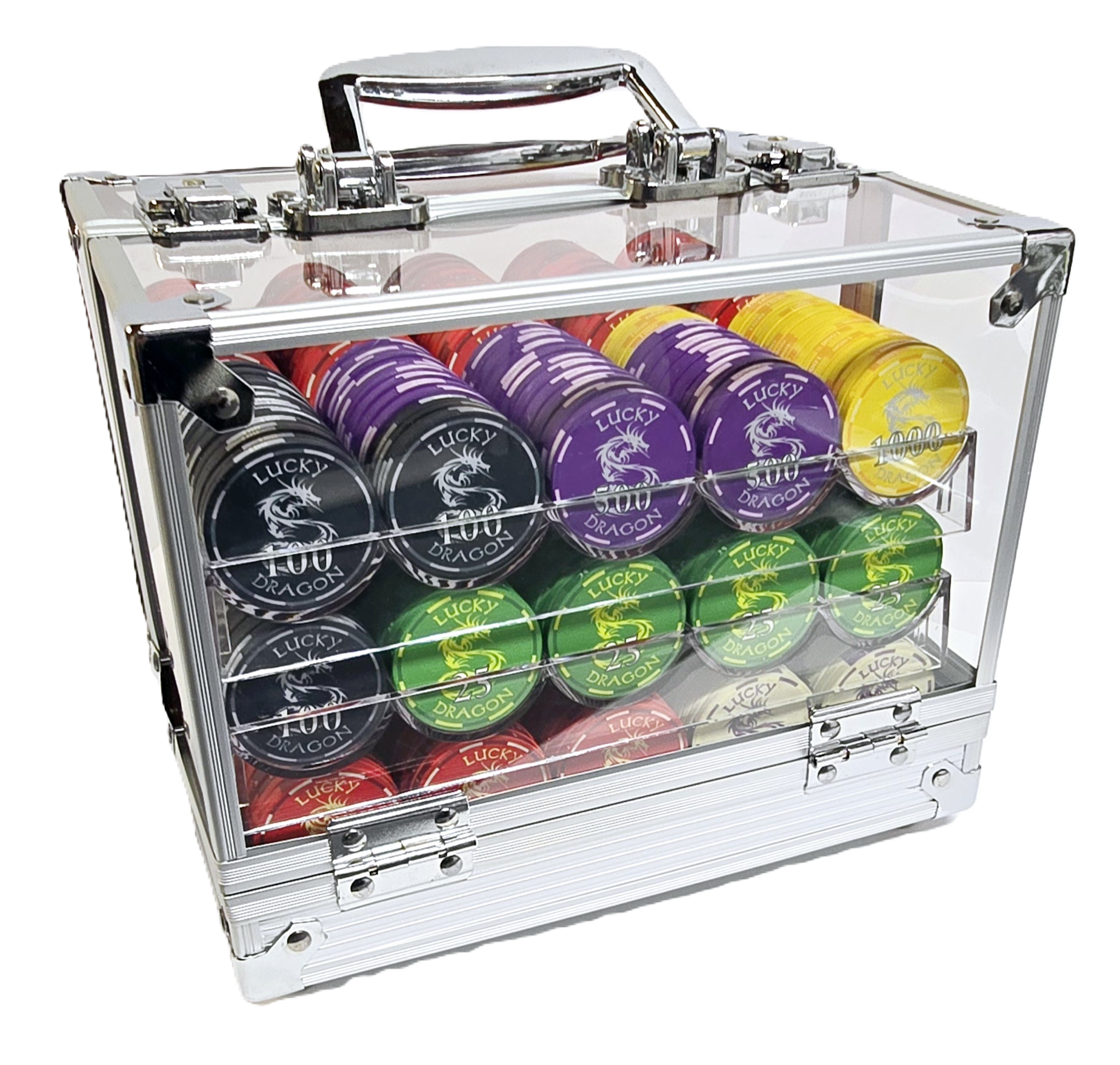 600pc 10g Ceramic Lucky Dragon Chip Set-With Case