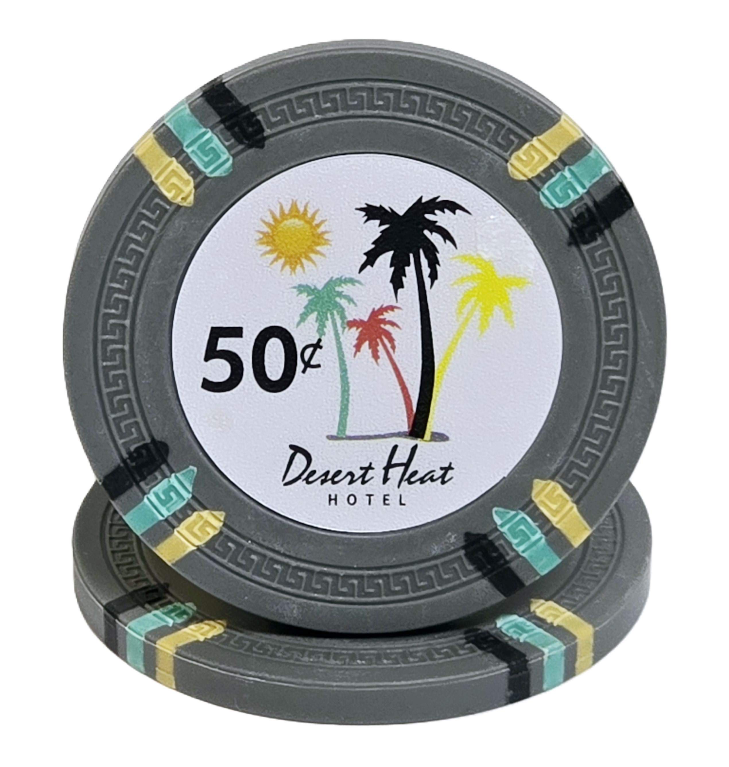 (25) $0.50 Gray 14g Desert Heat Chips