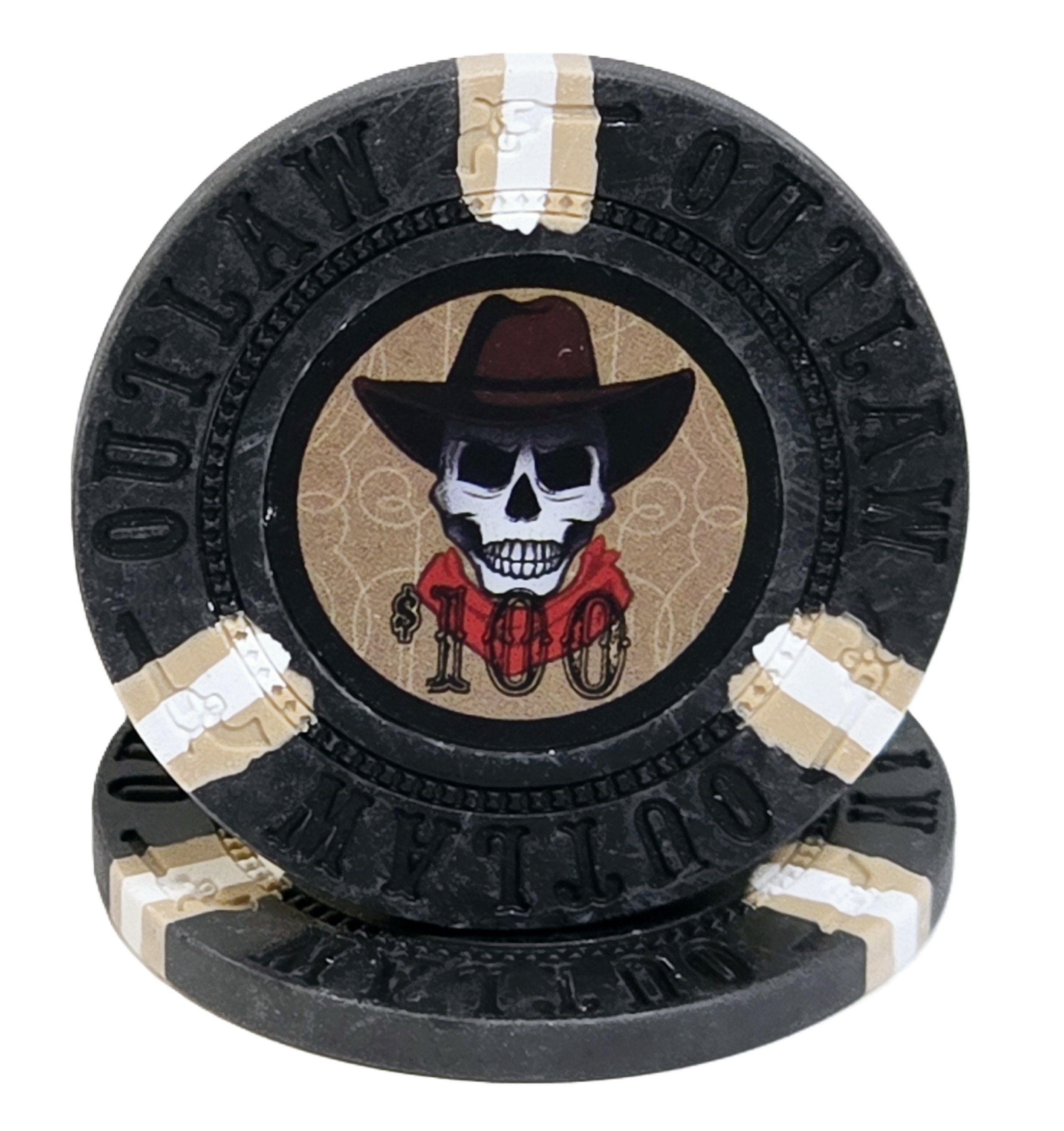 (25) $100 Black Clay Outlaw