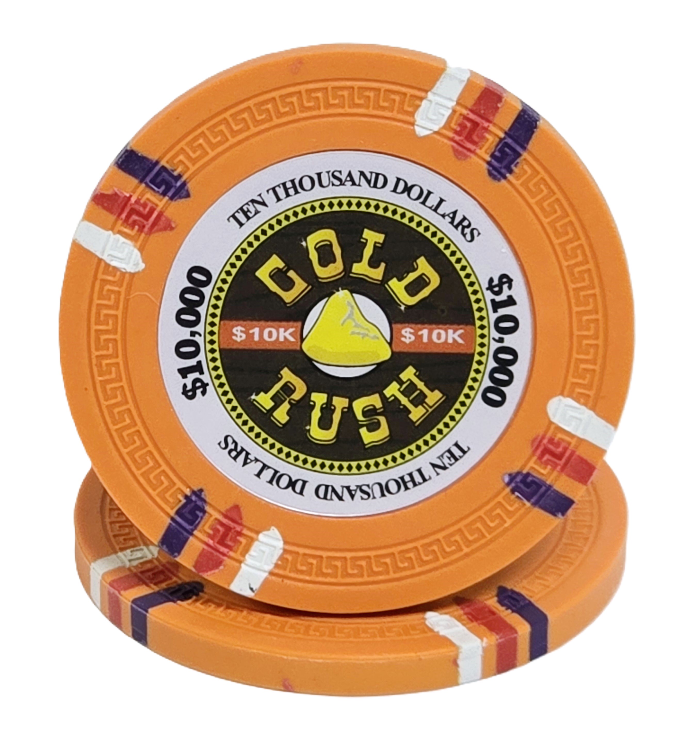 (25) $10,000 (Orange) Clay 14g Gold Rush