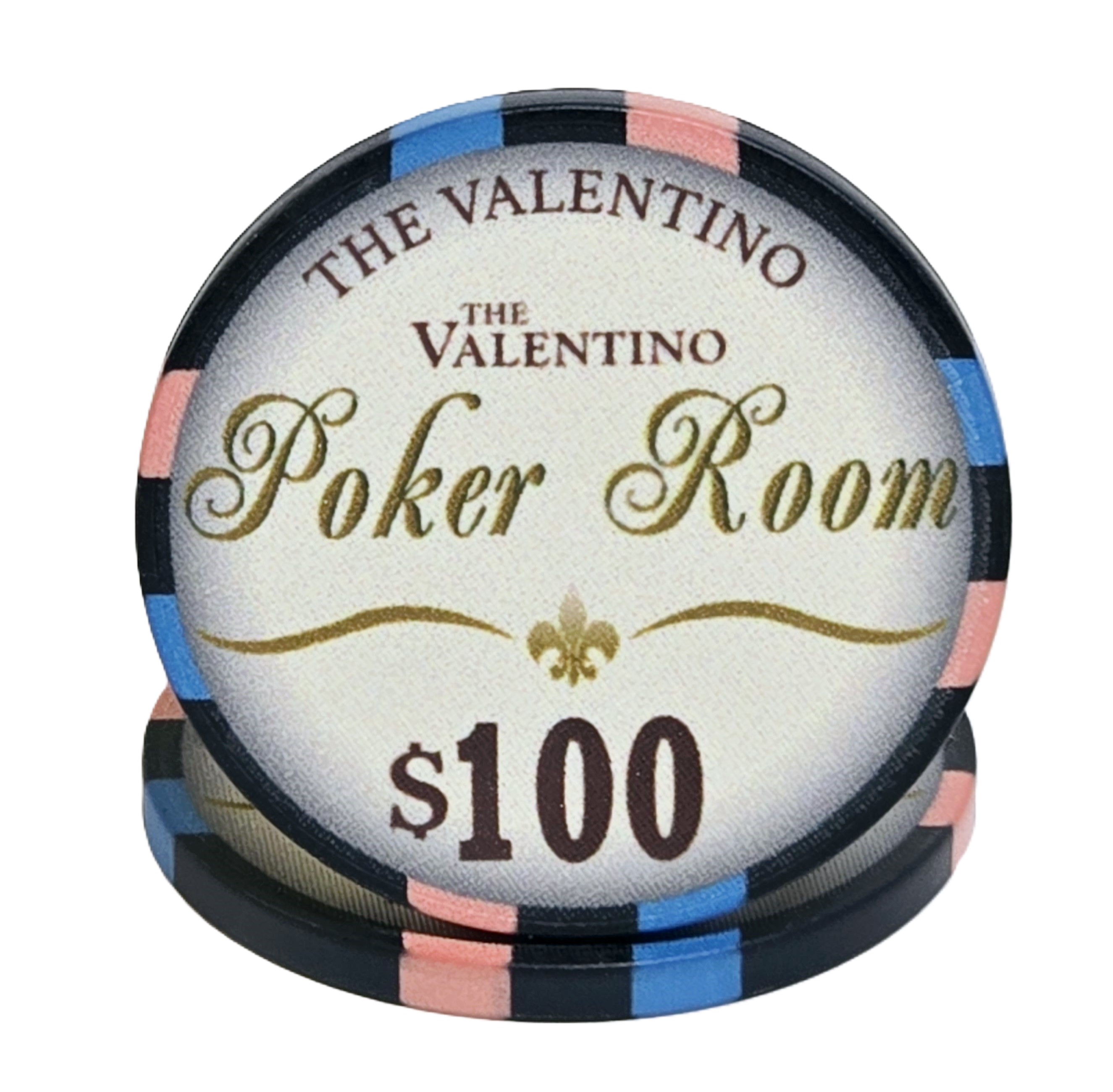 (25) $100 Black 10g Ceramic Valentinos