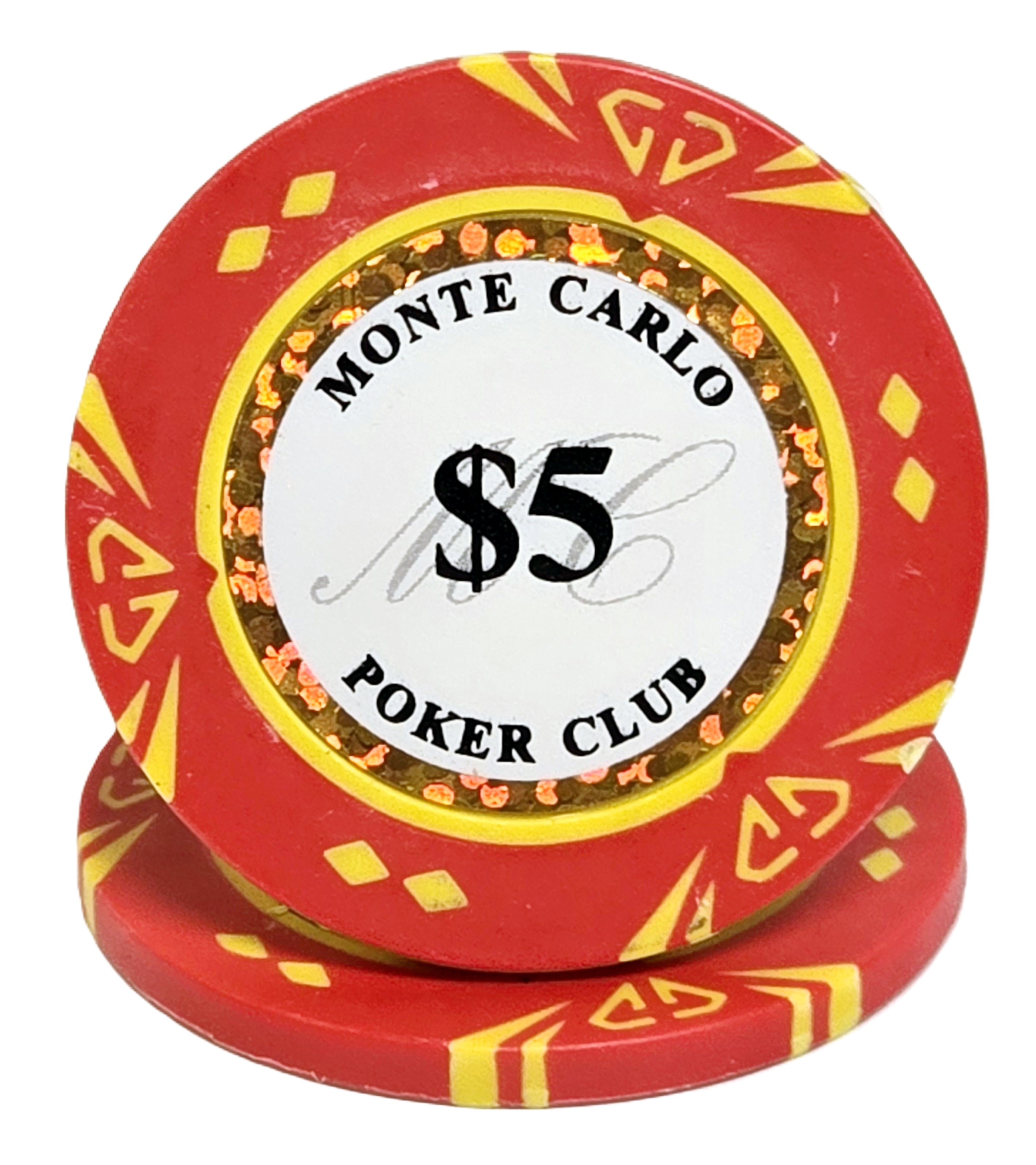 (25) $5 Red Clay Diamond Monte Carlo