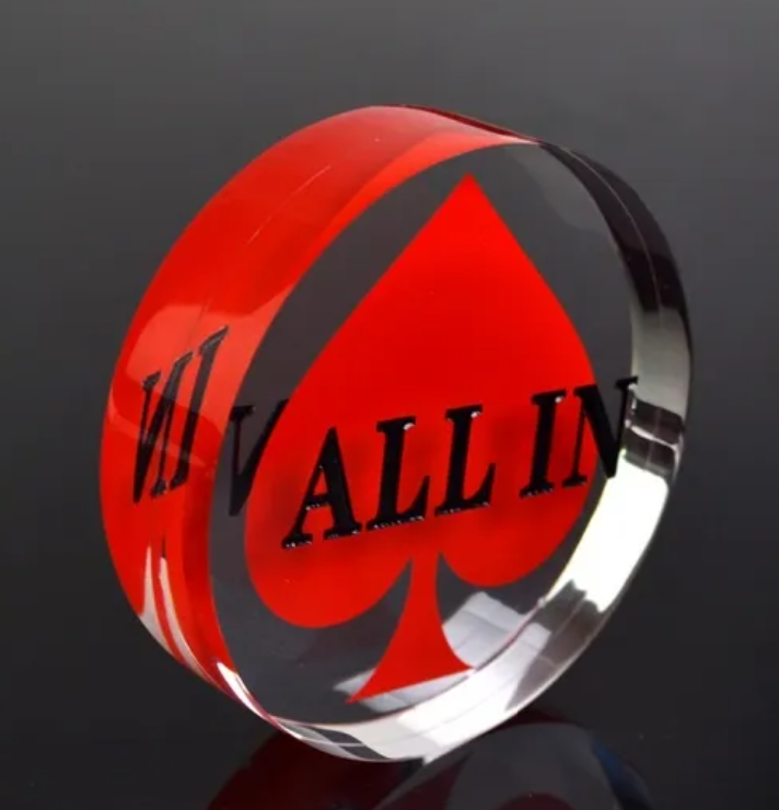 3" Diameter Acrylic All In Table Button