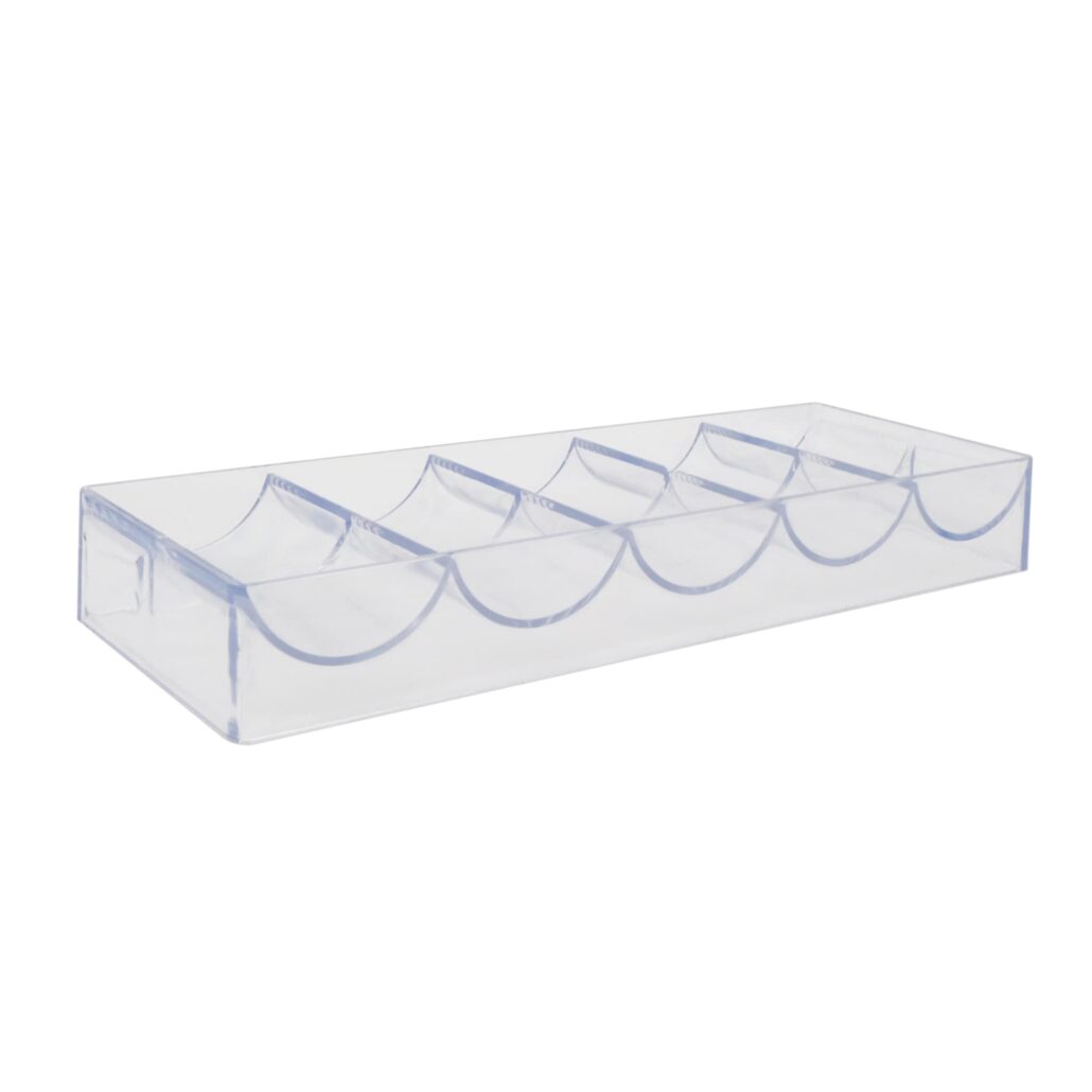 1pc Clear Acrylic Chip Rack (Holds 100 Chips)