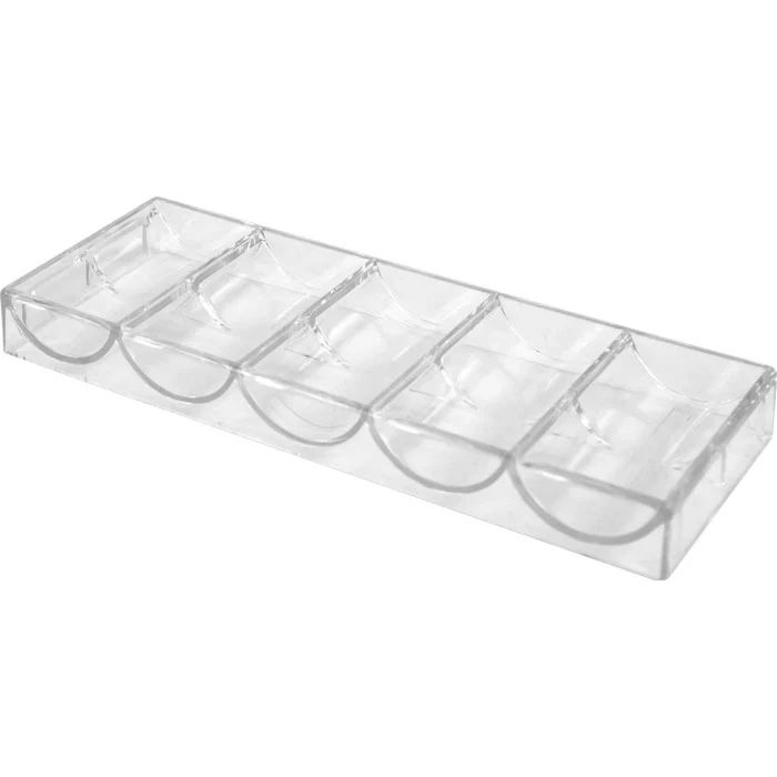 1pc Clear Acrylic Chip Rack (Holds 100 Chips)