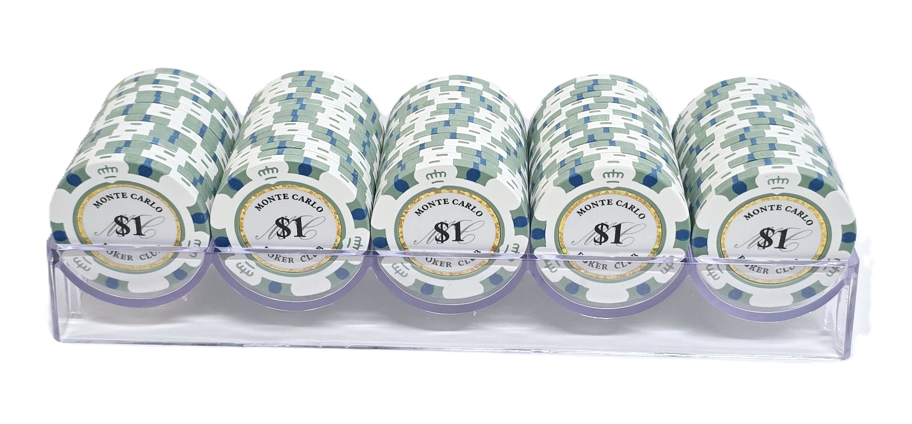 1pc Clear Acrylic Chip Rack (Holds 100 Chips)