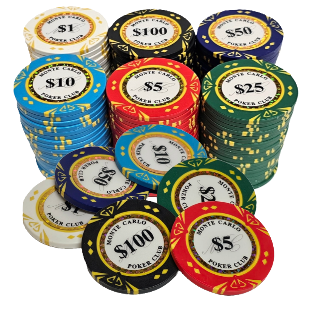 750pc Diamond Monte Carlo Chip Set-No Case
