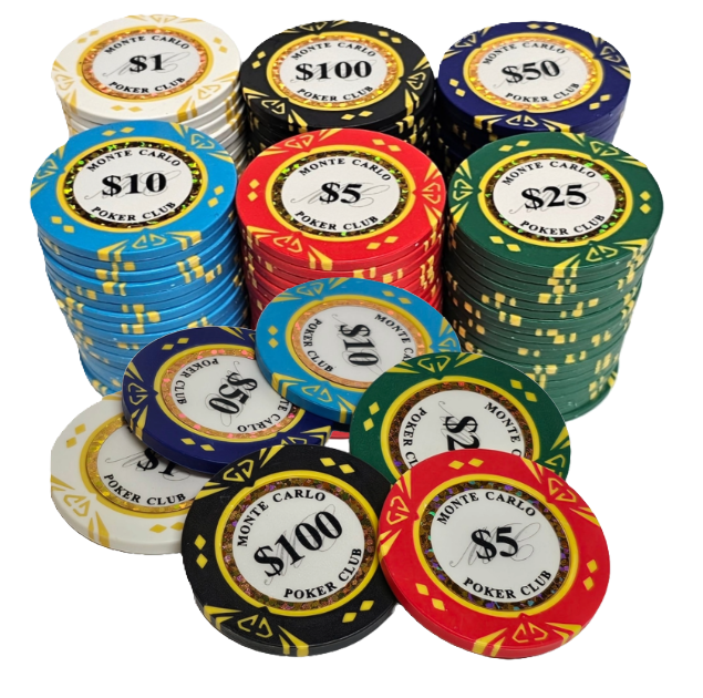 600pc Diamond Monte Carlo Chip Set-No Case