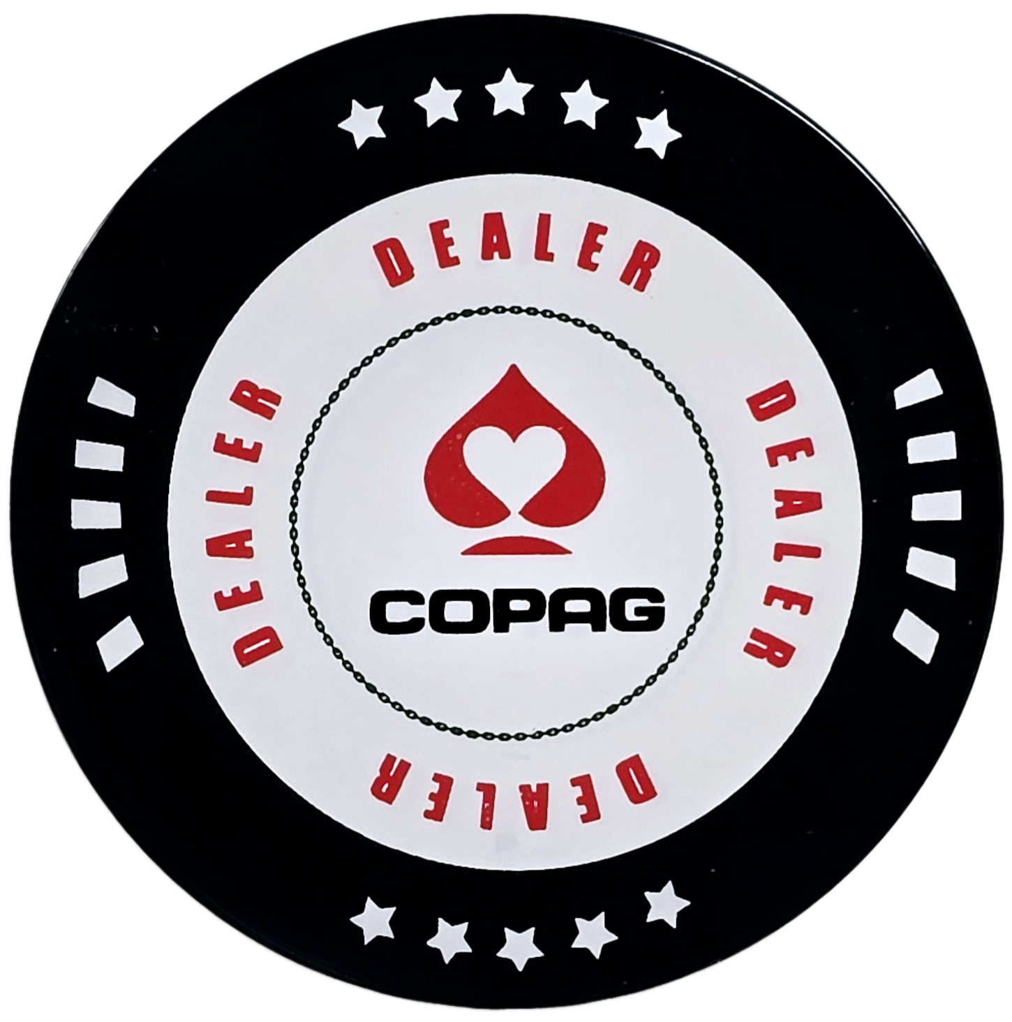 2" Diameter Acrylic Copag Dealer Button