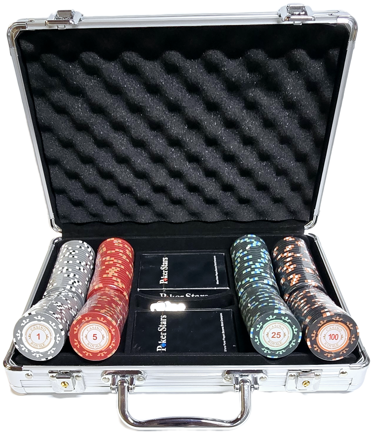 200pc 14g Clay Casino Royale Chip Set-With Case 