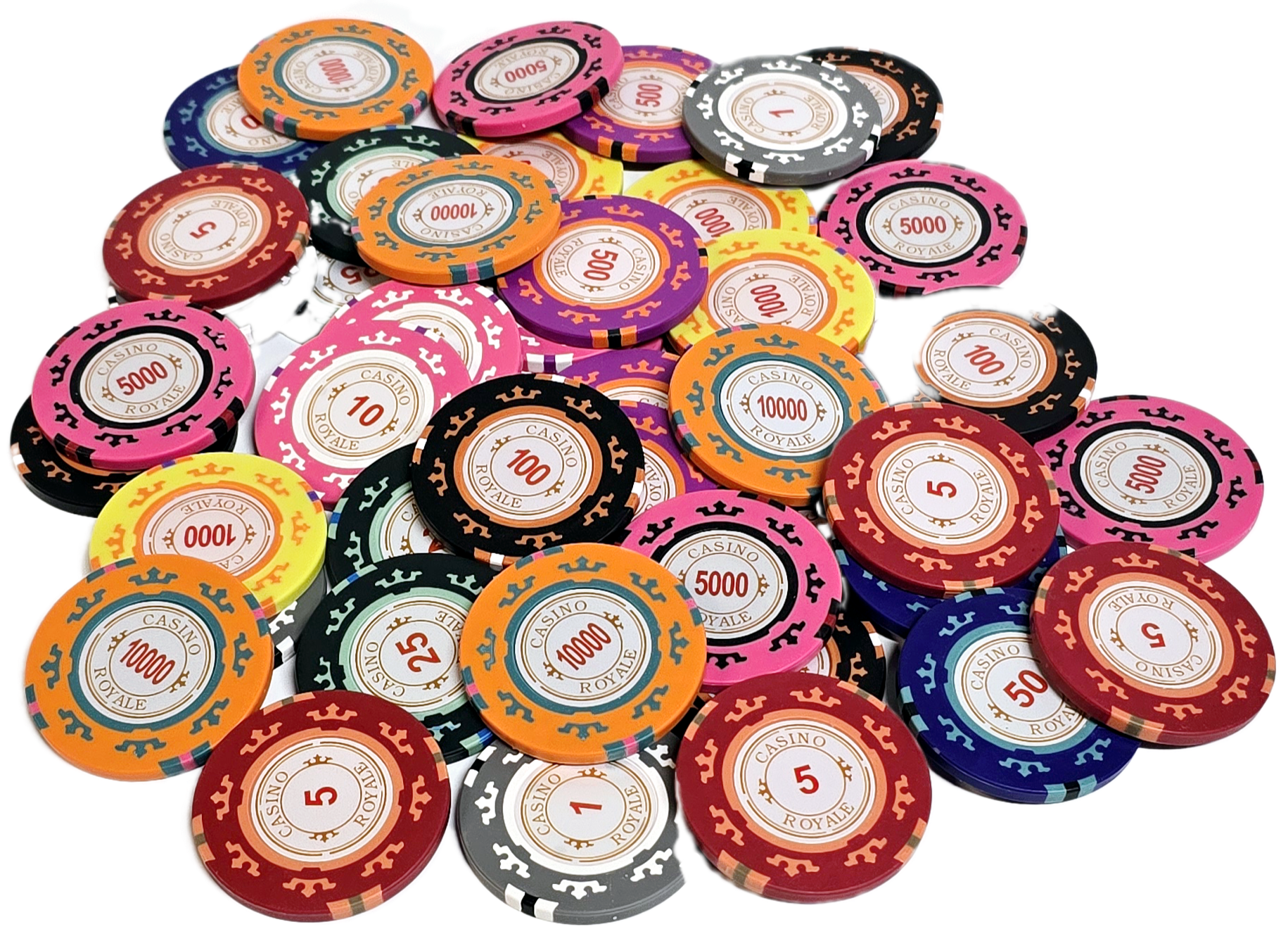 200pc 14g Clay Casino Royale Chip Set-With Case 
