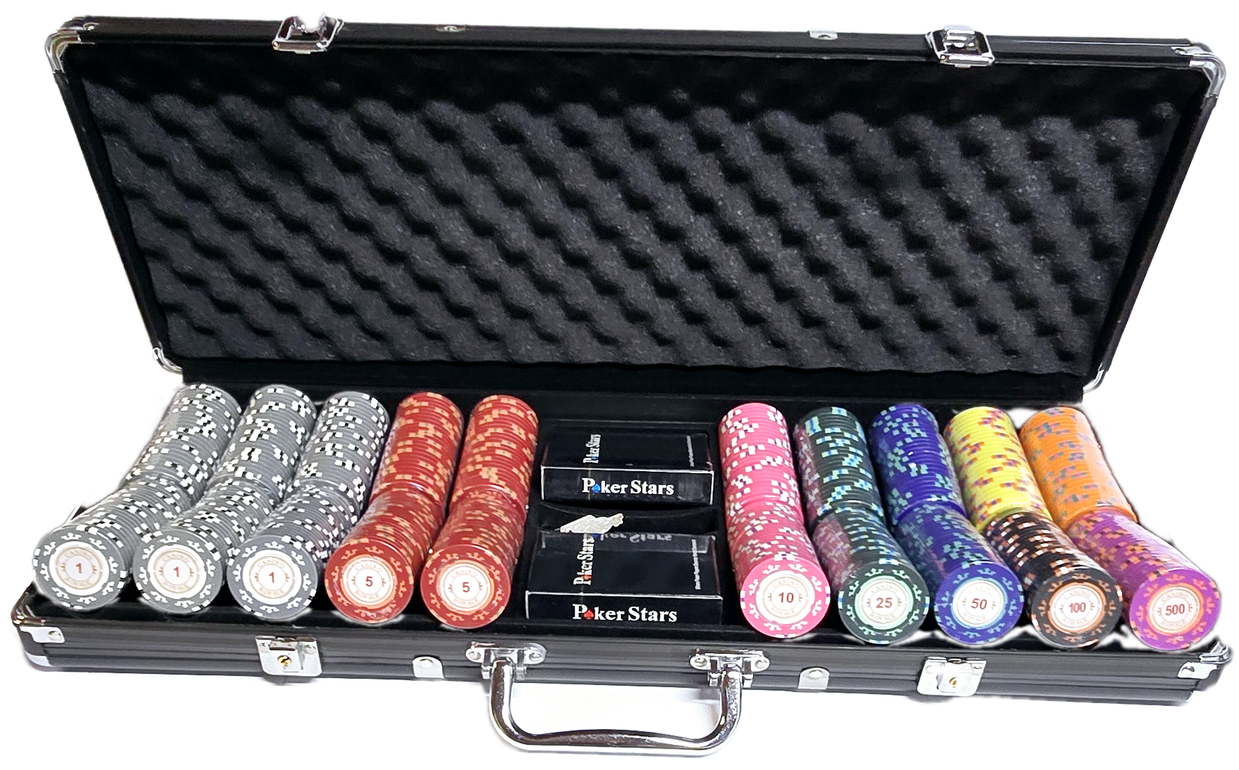 500pc 14g Clay Casino Royale Chip Set-With Case