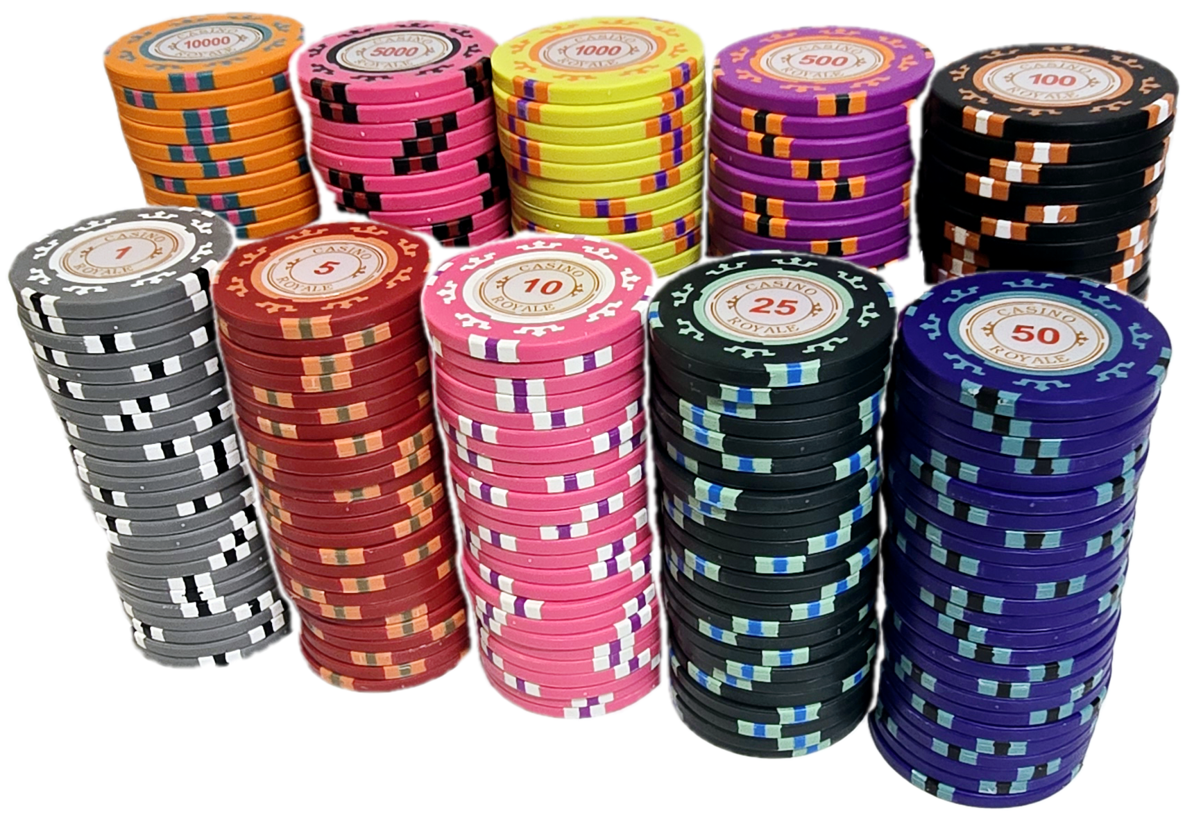 500pc 14g Clay Casino Royale Chip Set-With Case