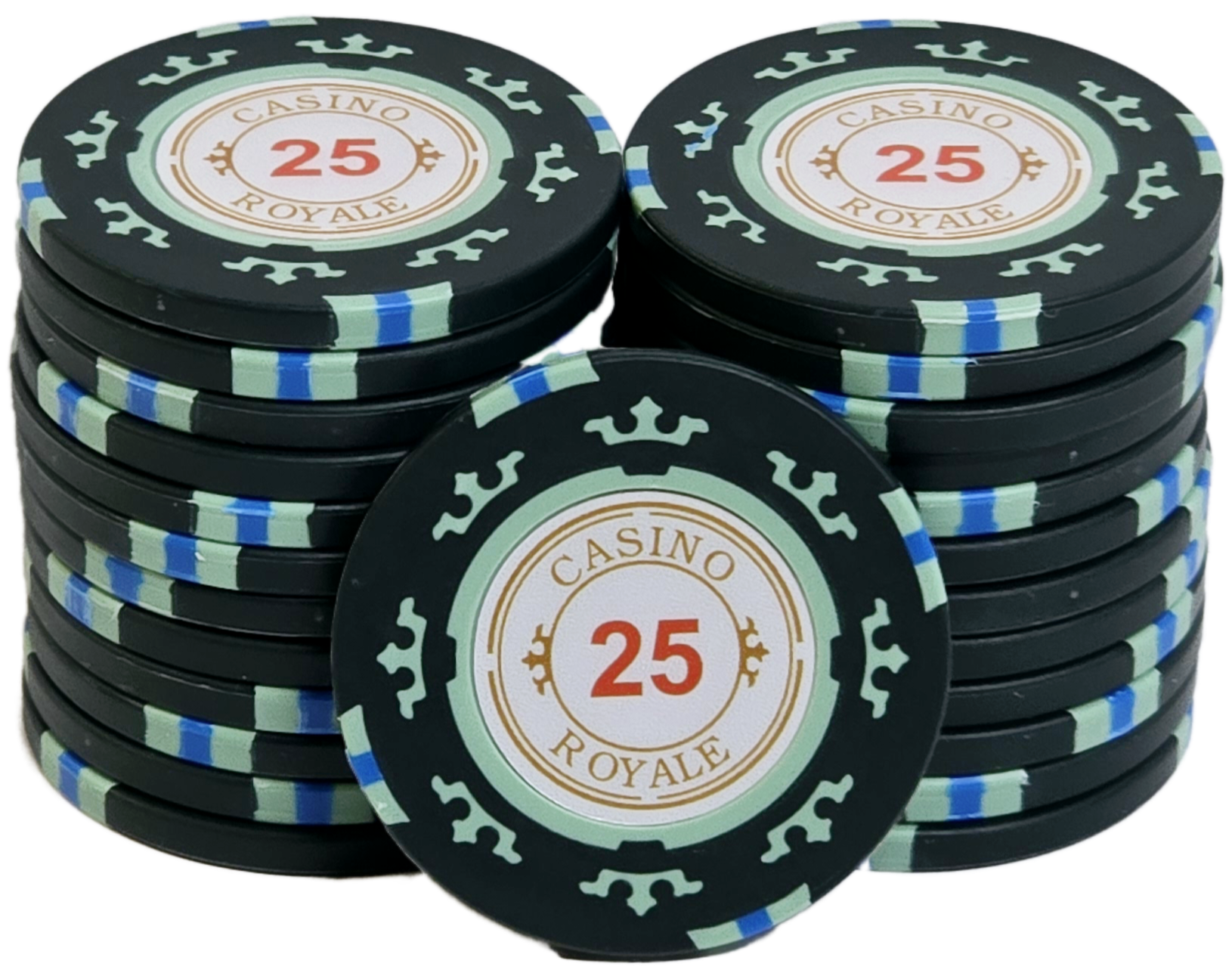 $25 Green Clay Casino Royale