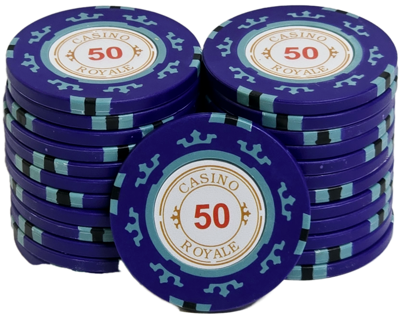 $50 Blue Clay Casino Royale