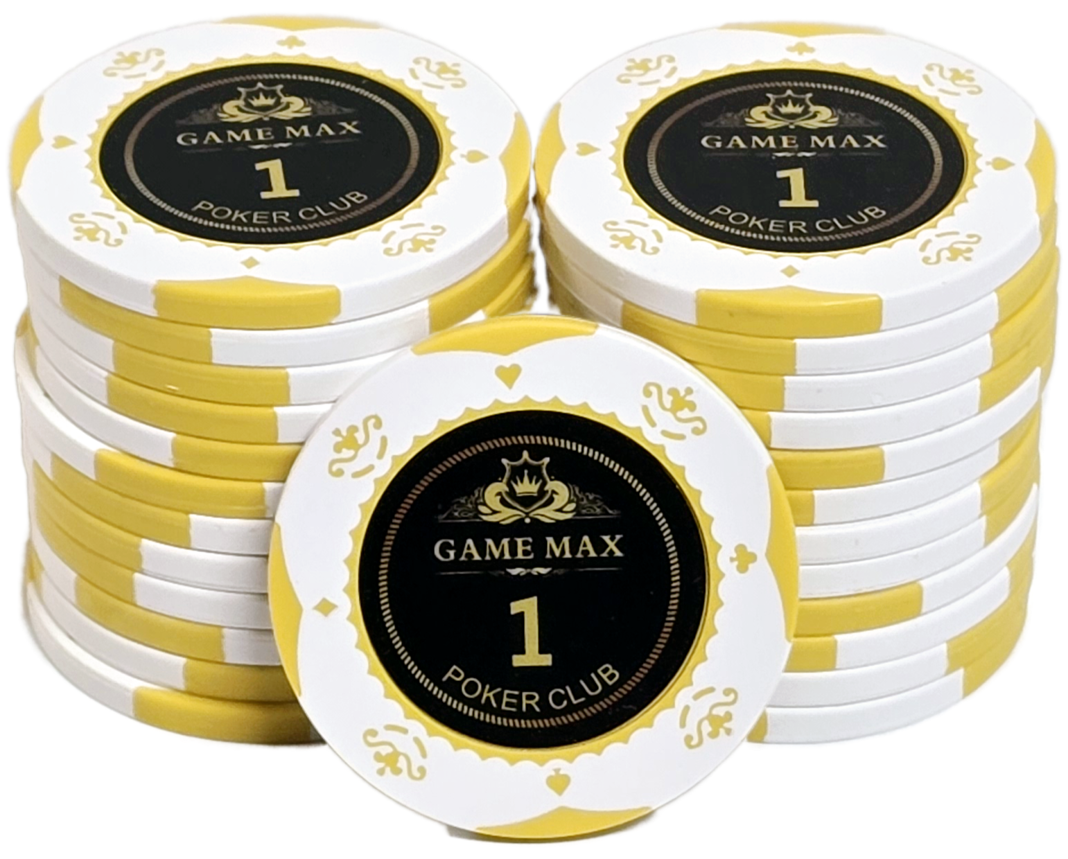 (25) $1 White 14g GameMax Chips