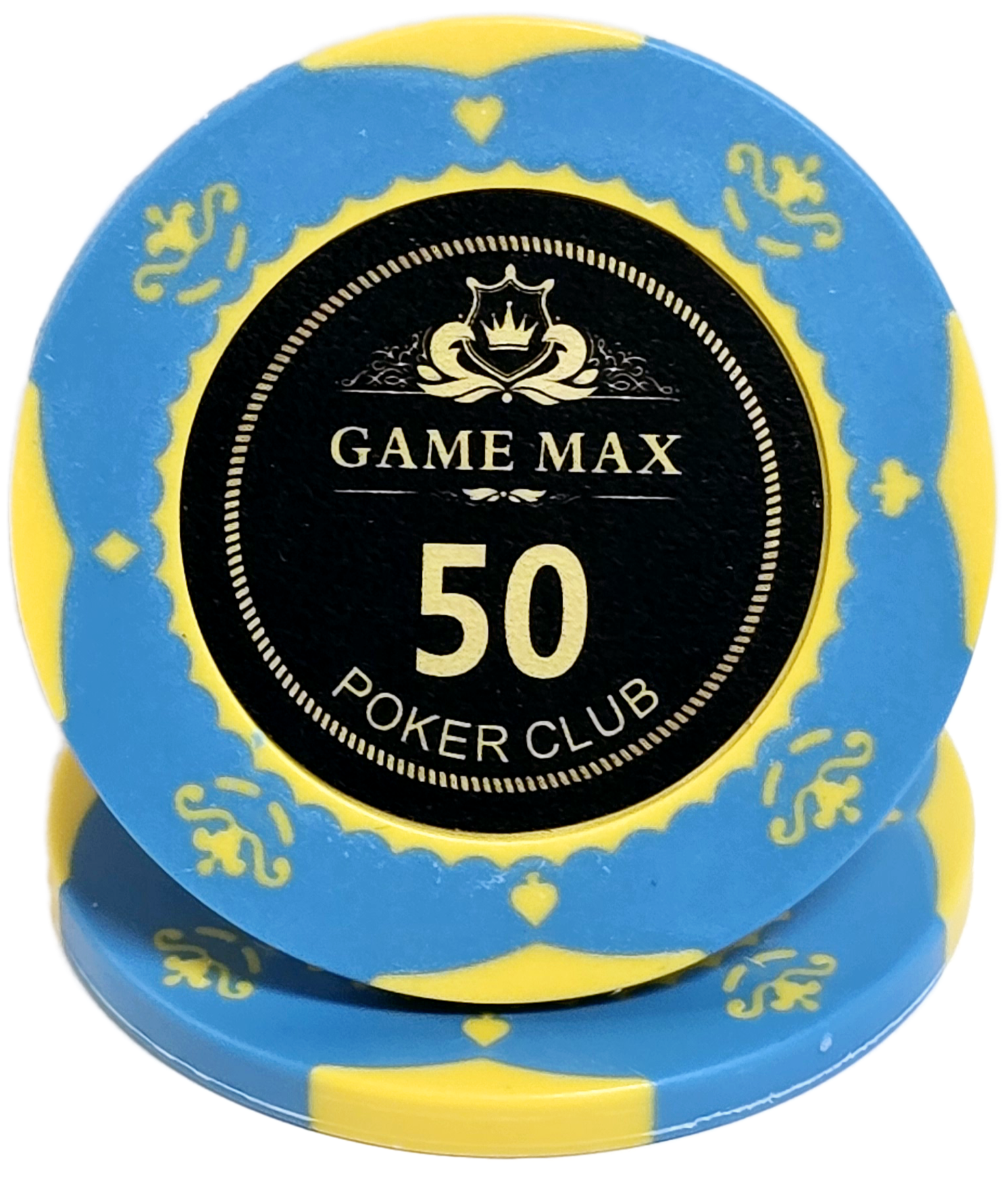 (25) $50 Light Blue 14g GameMax Chips