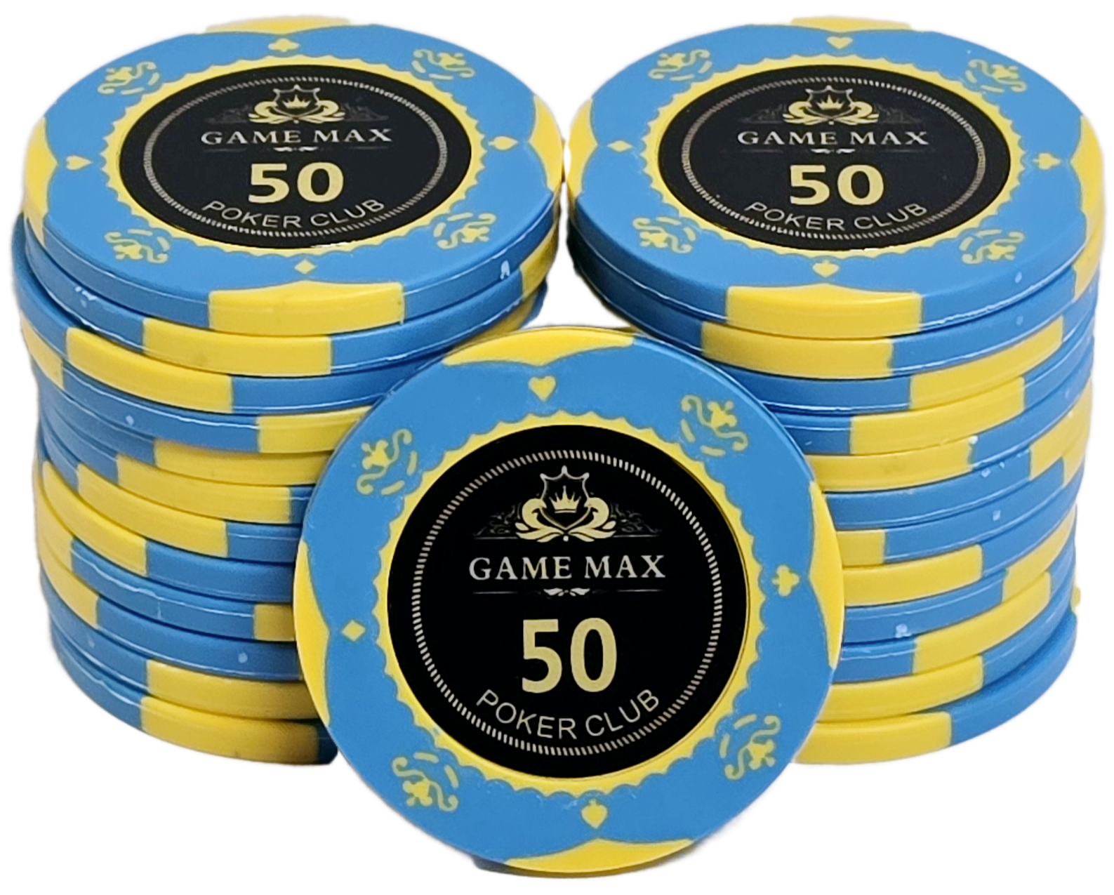 (25) $50 Light Blue 14g GameMax Chips