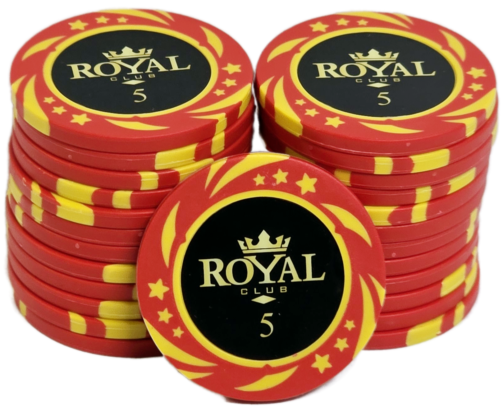 (25) $5 Red 14g Royal Chips