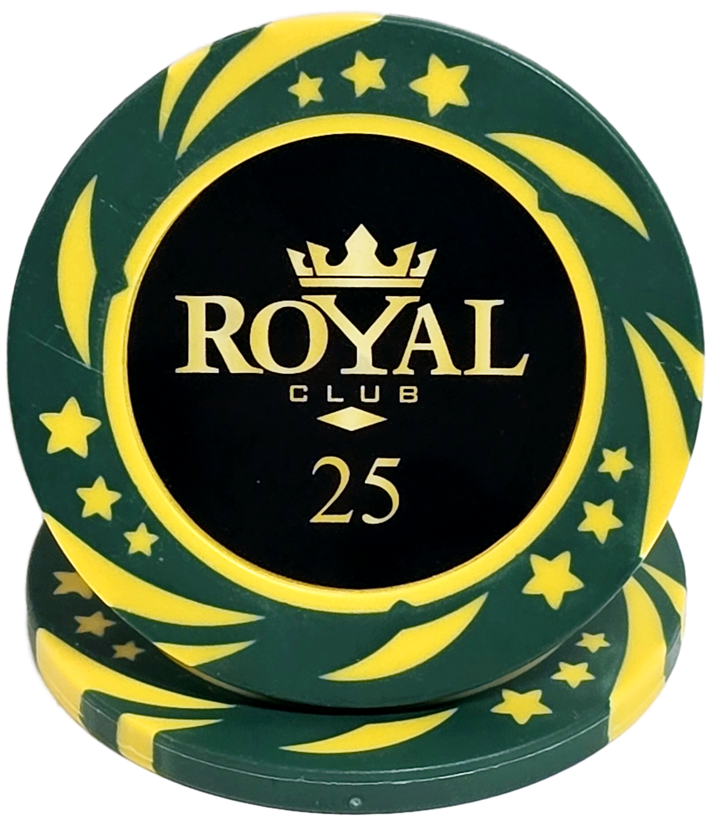 (25) $25 Green 14g Royal Chips