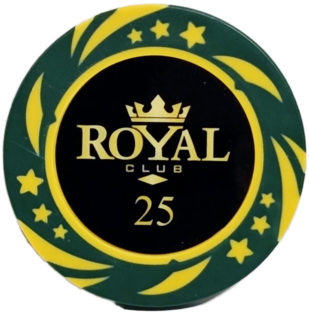 (25) $25 Green 14g Royal Chips
