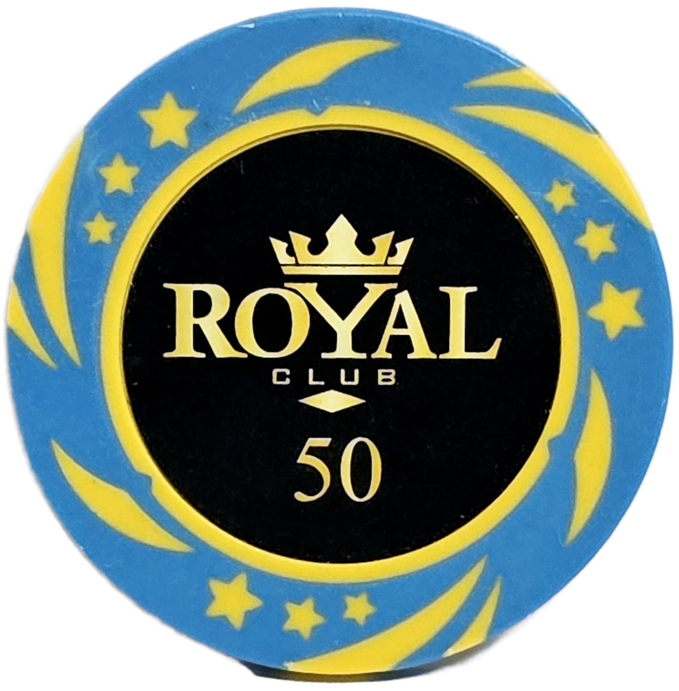 (25) $50 Light Blue 14g Royal Chips