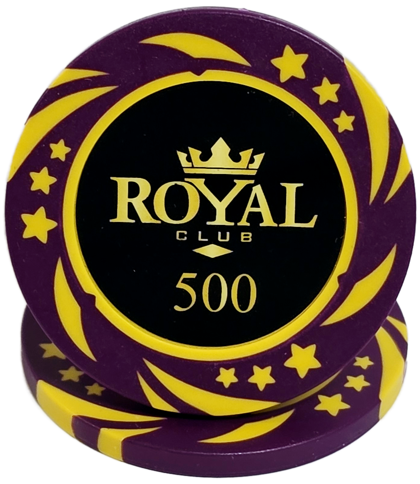 (25) $500 Purple 14g Royal Chips
