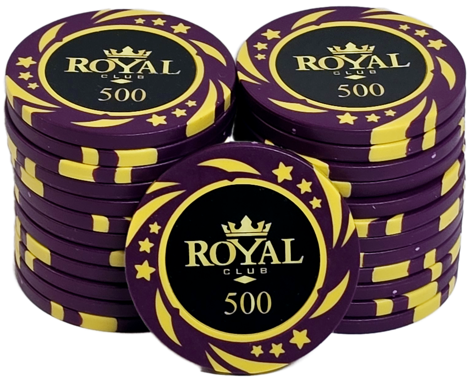 (25) $500 Purple 14g Royal Chips