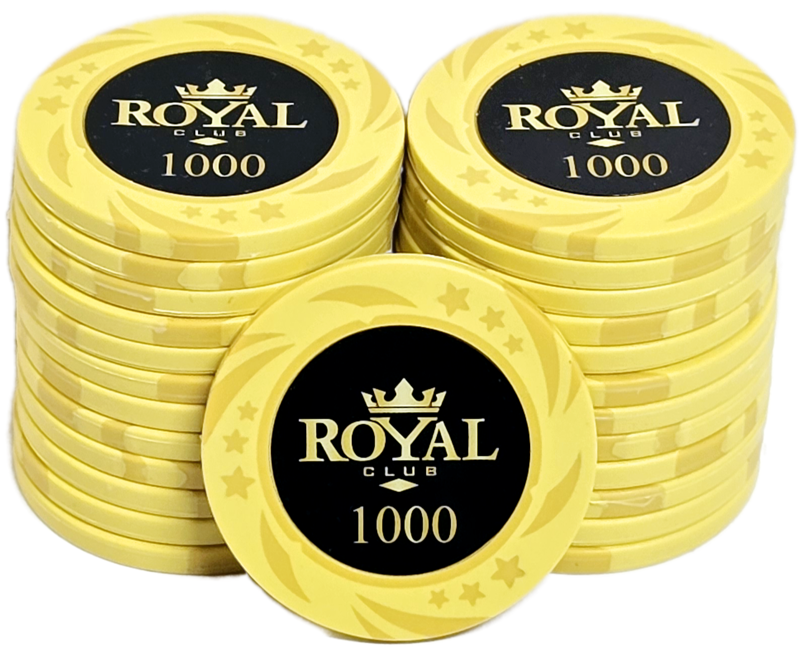 (25) $1000 Yellow 14g Royal Chips