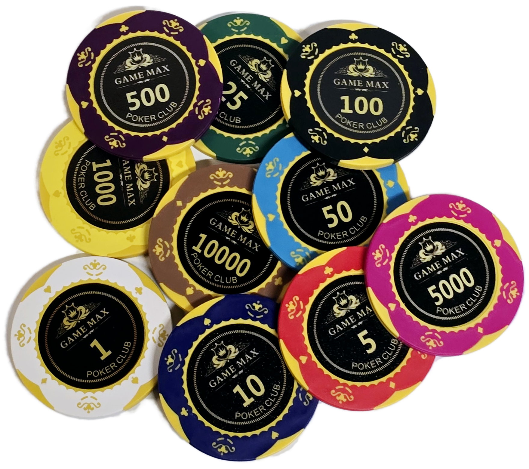 600pc 14g Clay GameMax Chip Set-No Case