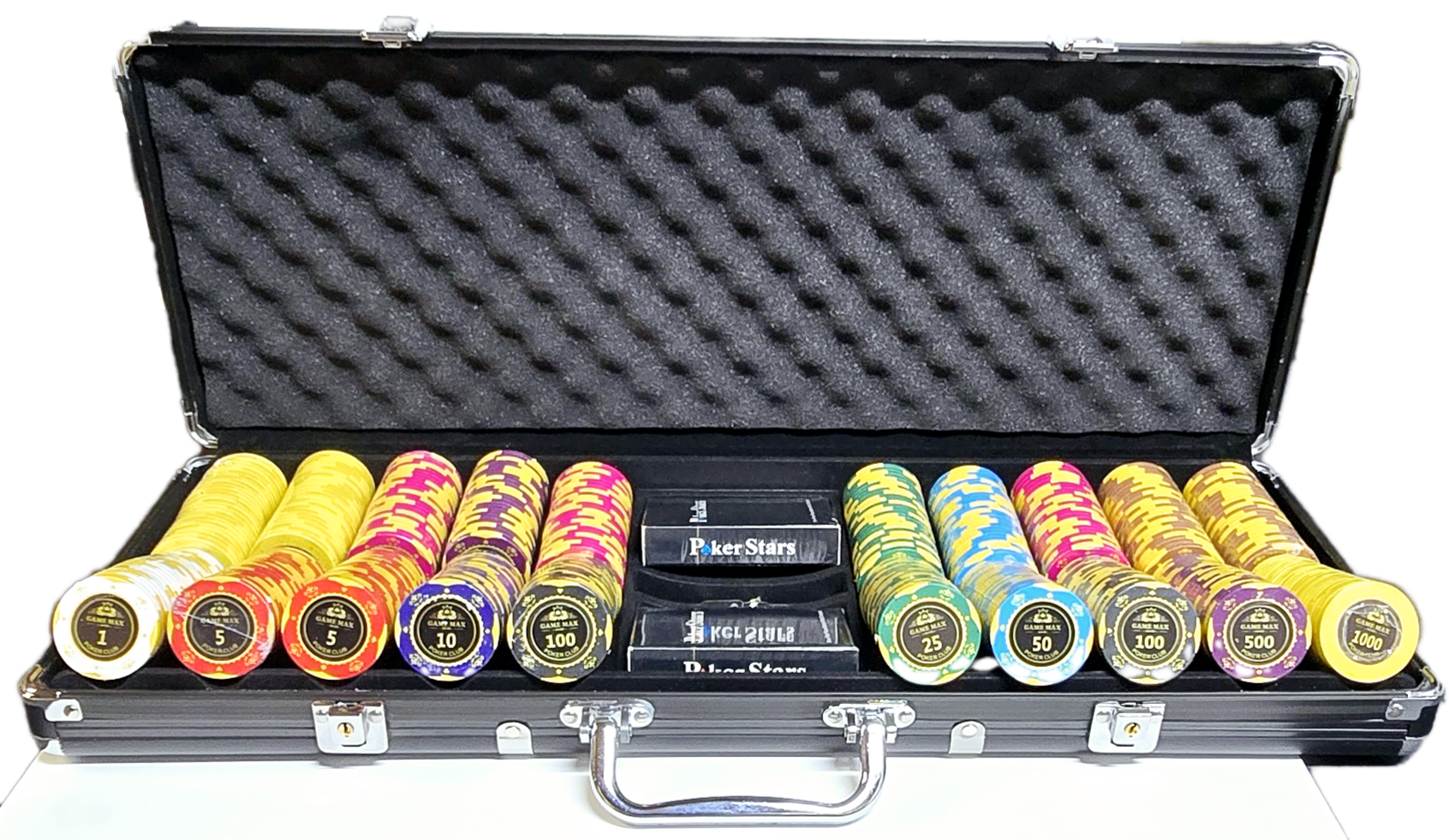 500pc 14g Clay GameMax Chip Set-With Case