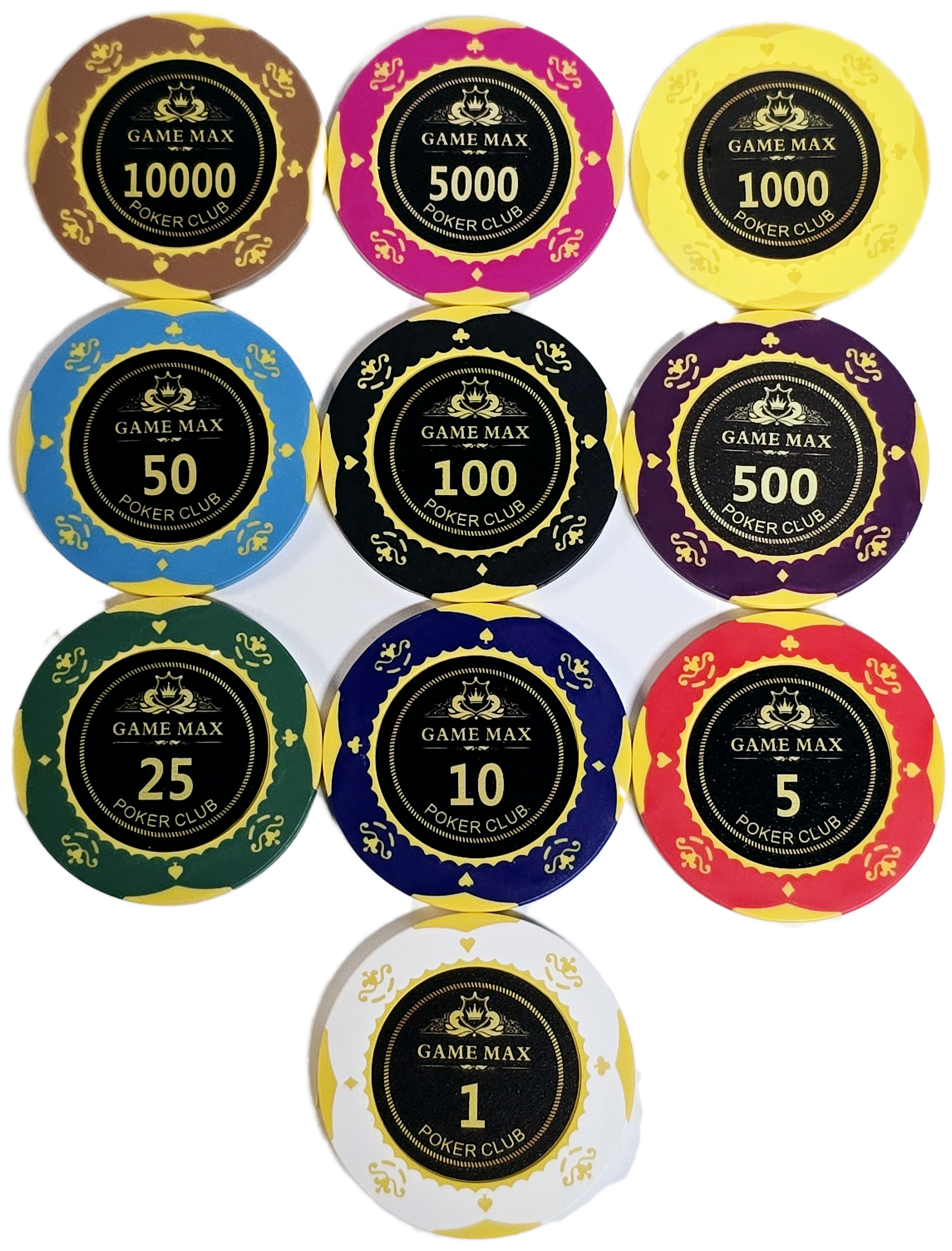 500pc 14g Clay GameMax Chip Set-With Case