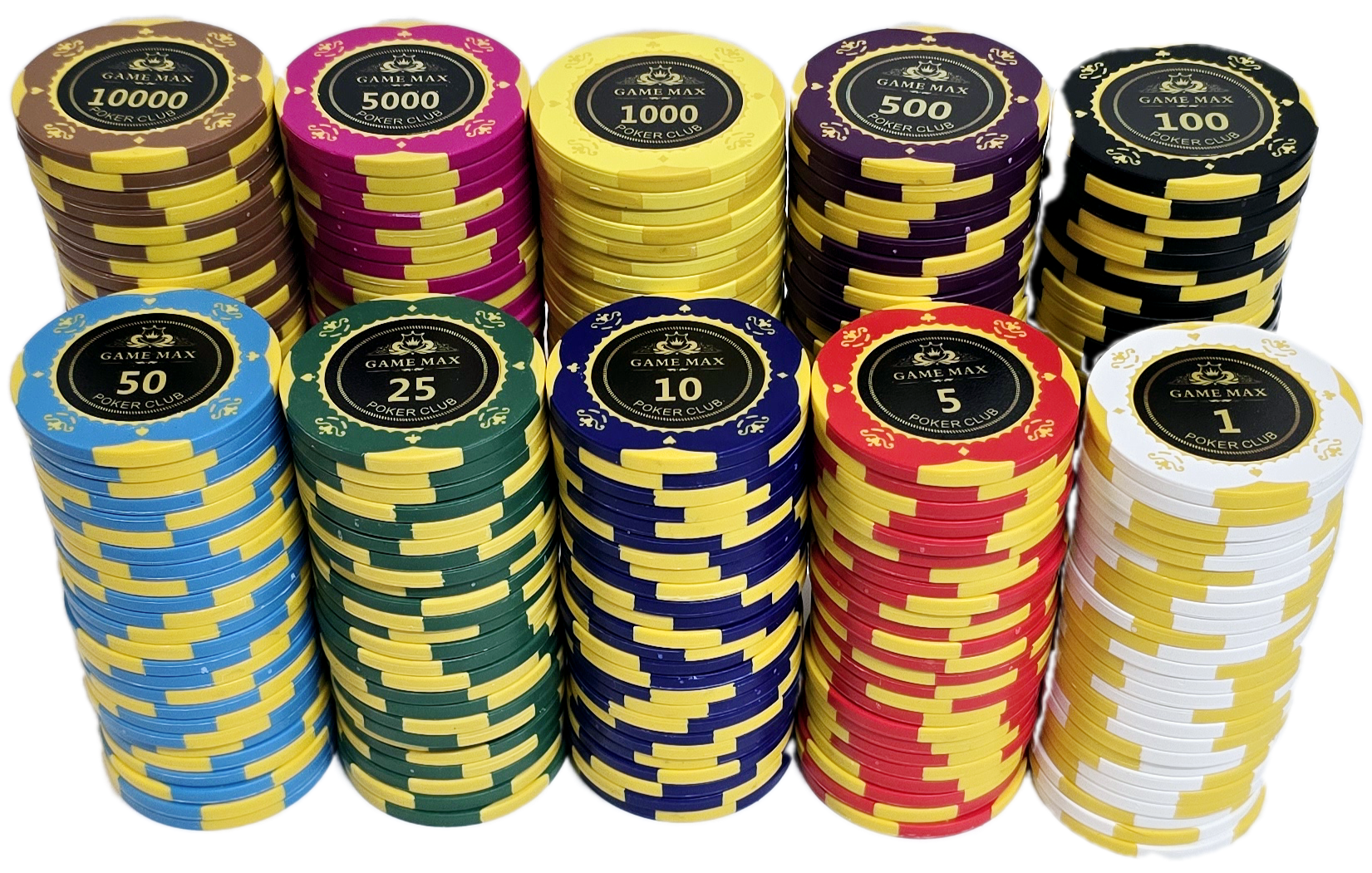 300pc 14g Clay GameMax Chip Set-No Case 