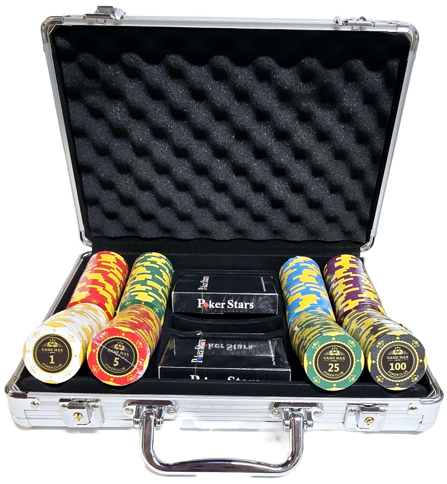 200pc 14g Clay GameMax Chip Set-With Case