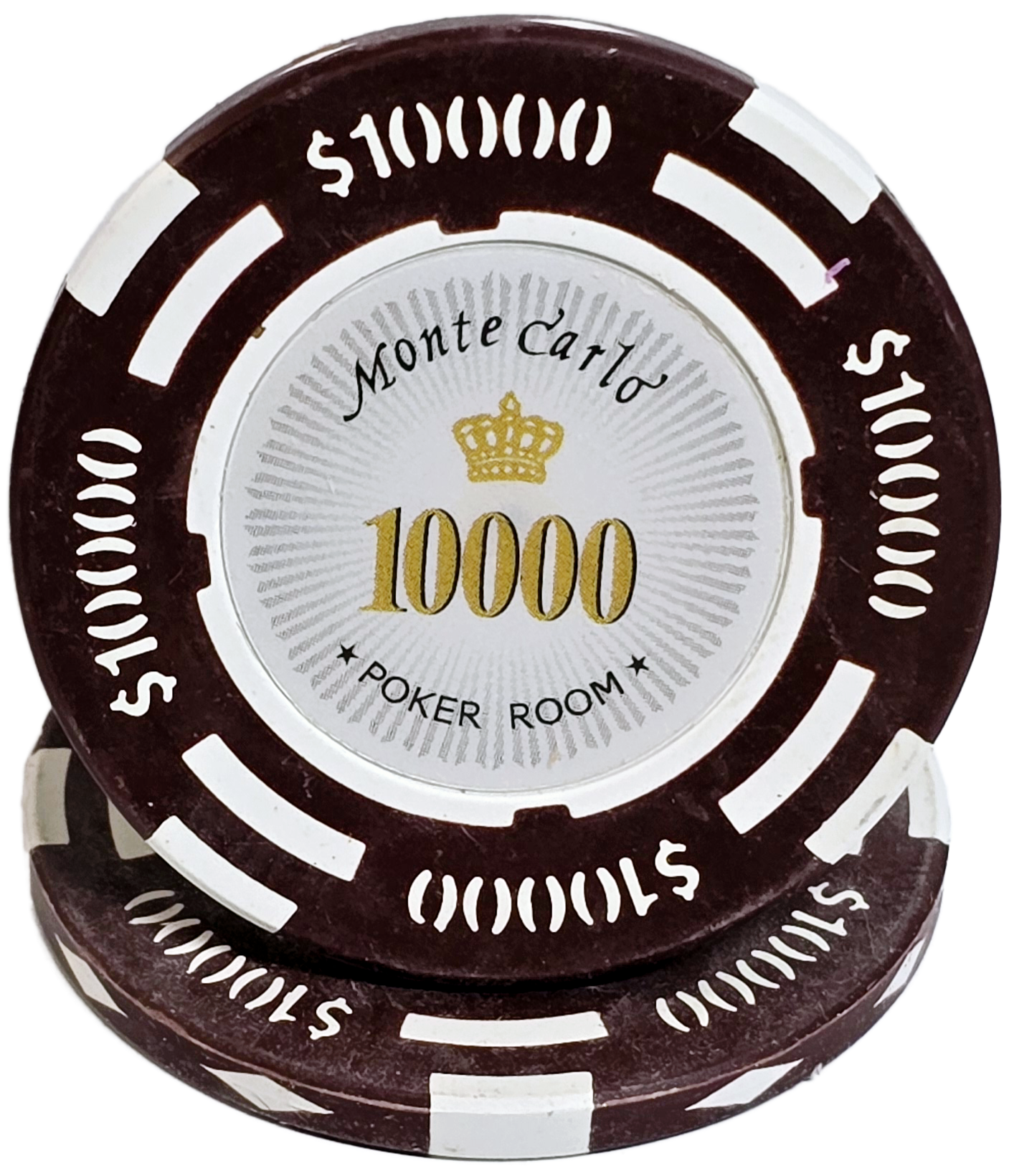 (25) $10,000 Brown Clay 2 Tone Monte Carlo