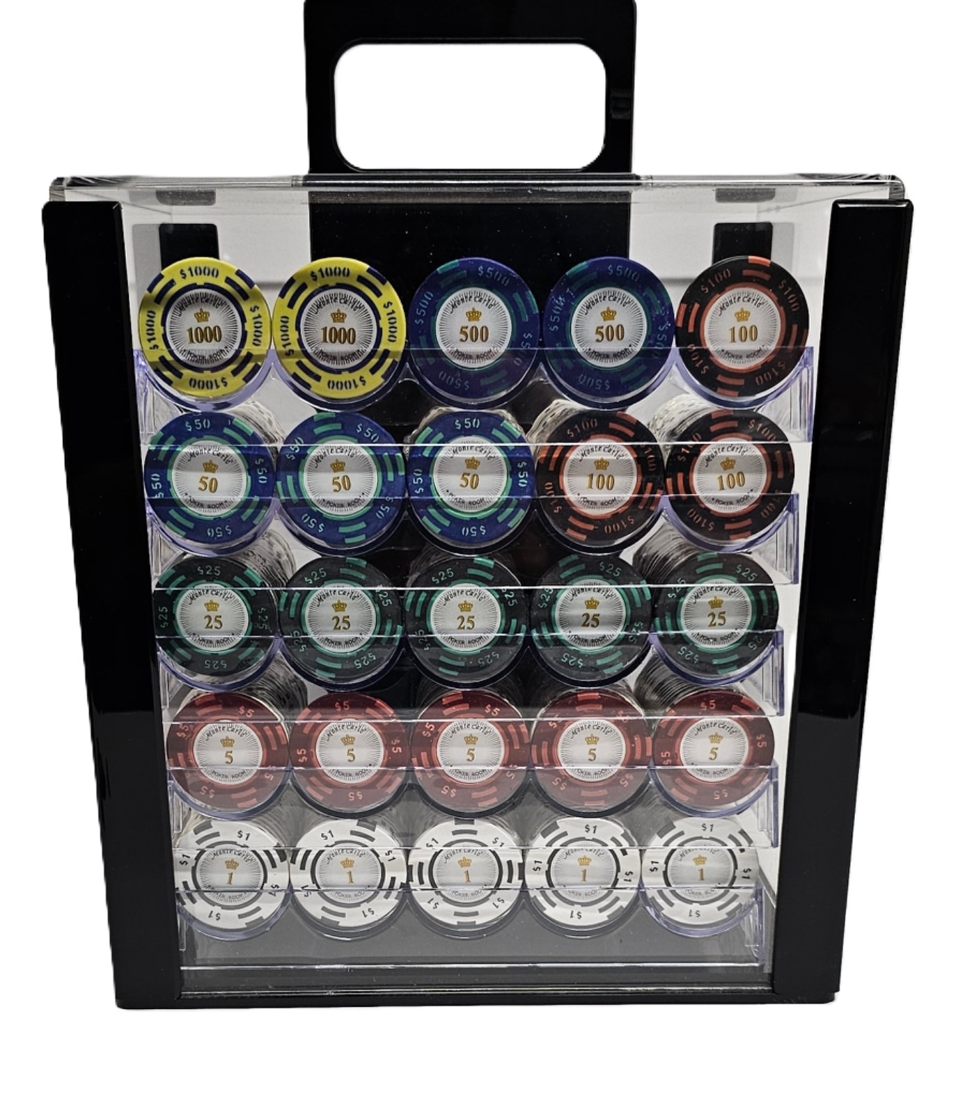 1000pc 2-Tone Monte Carlo Chip Set-With Case