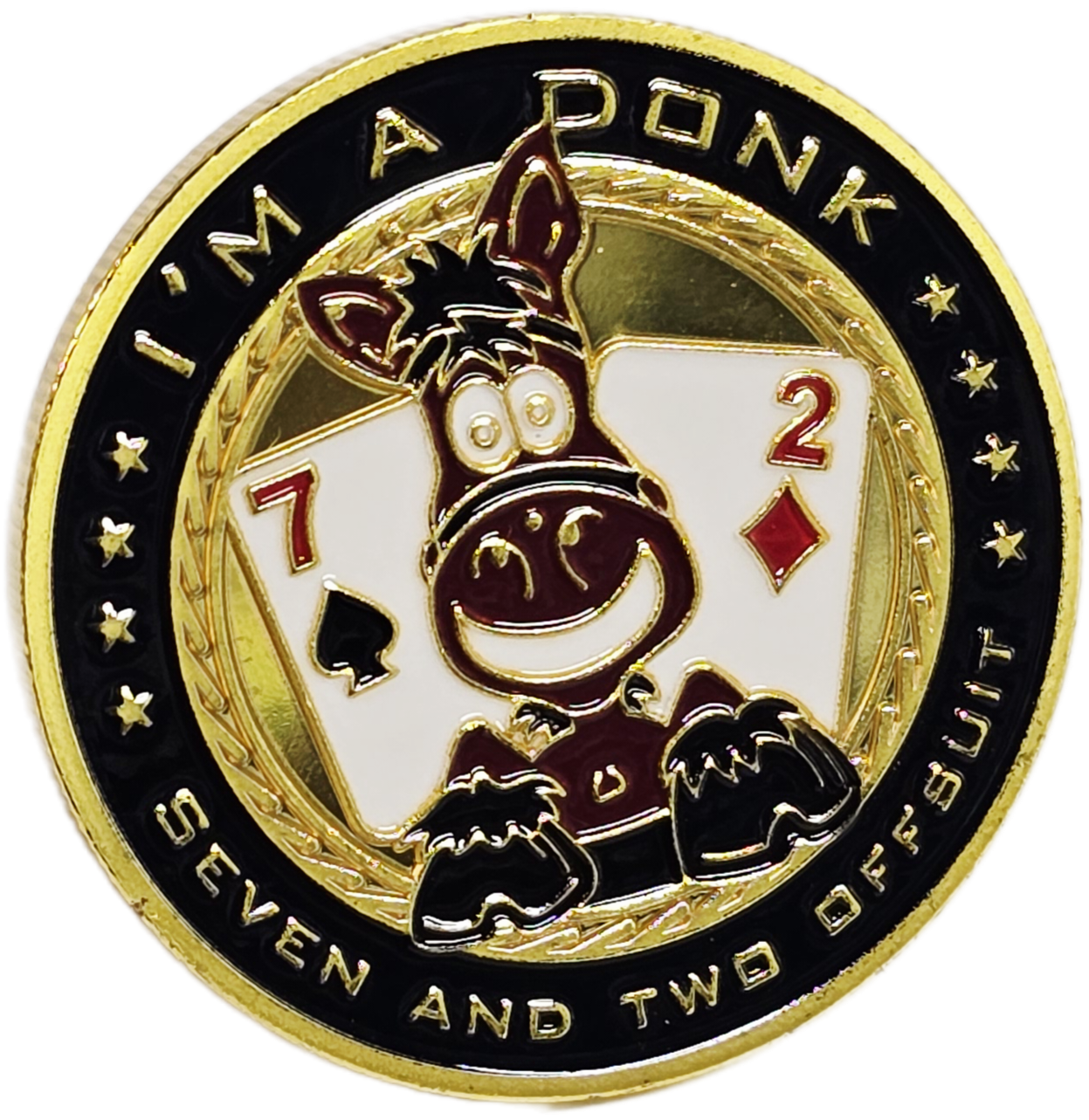 #32 I'm A Donk Metal Card Guard