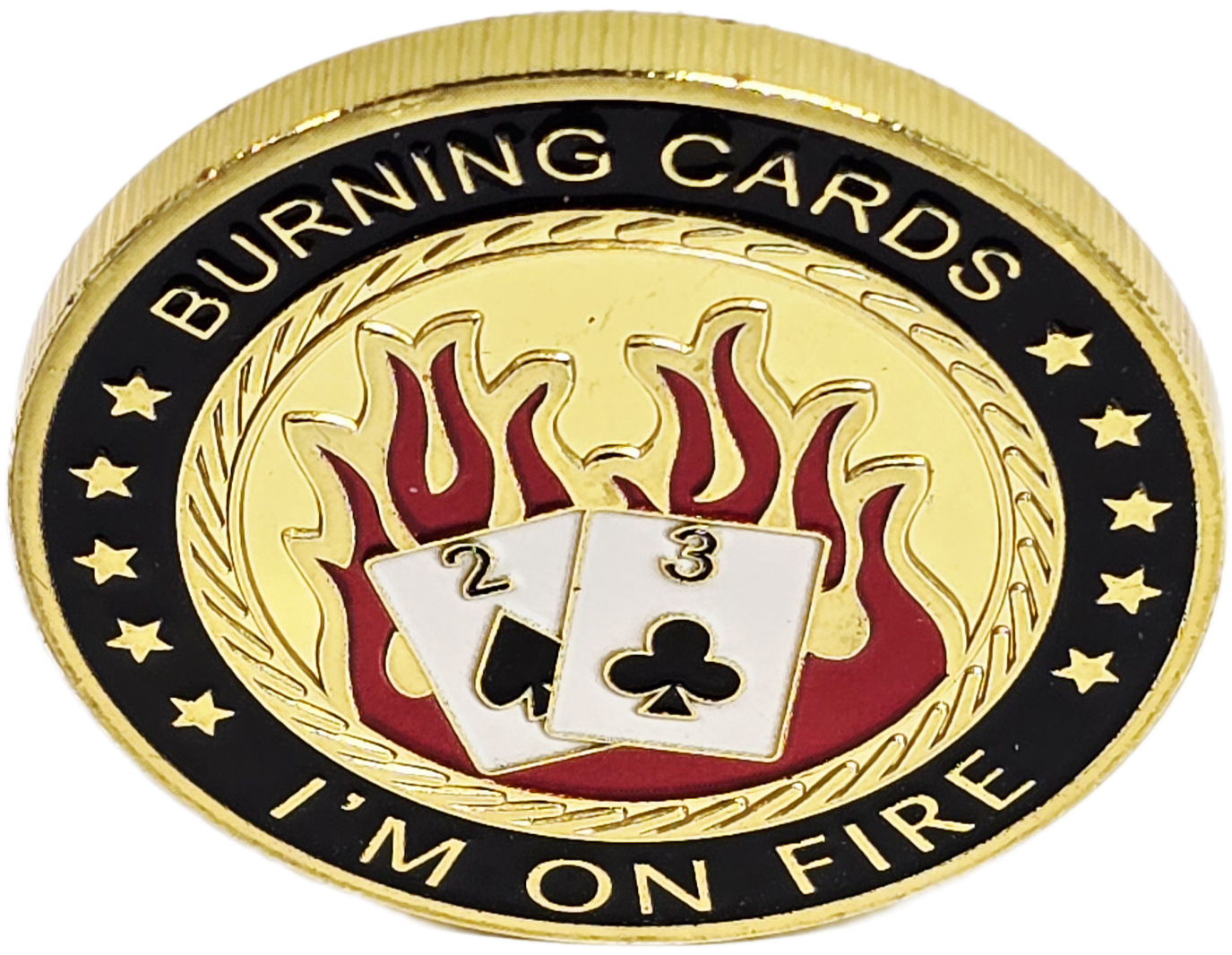 #56 Burning Cards I'm On Fire Metal Guard (Clear Cover Included)